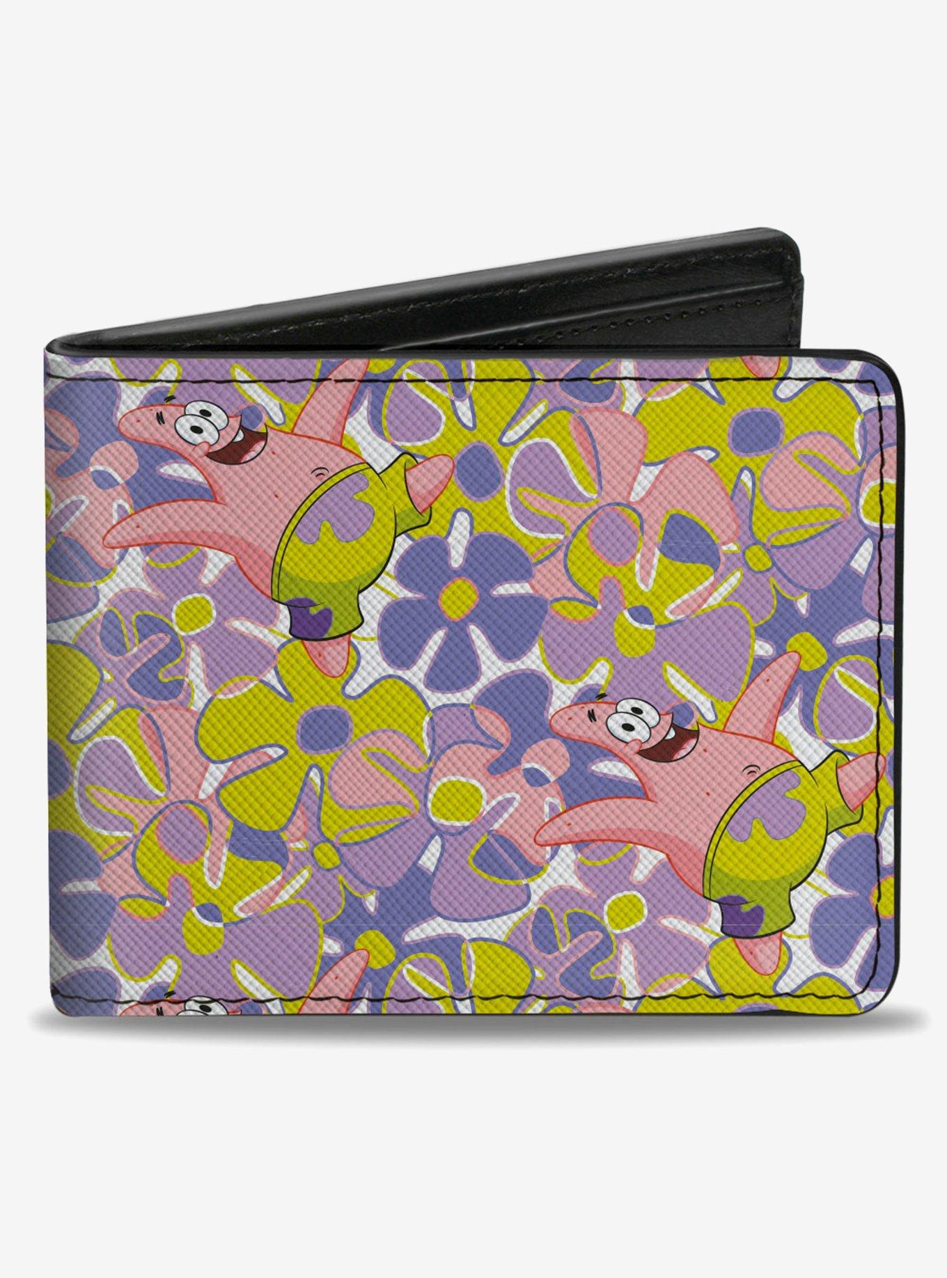 Spongebob Squarepants Patrick Starfish Sea Flowers Pose Colla Bifold Wallet, , hi-res