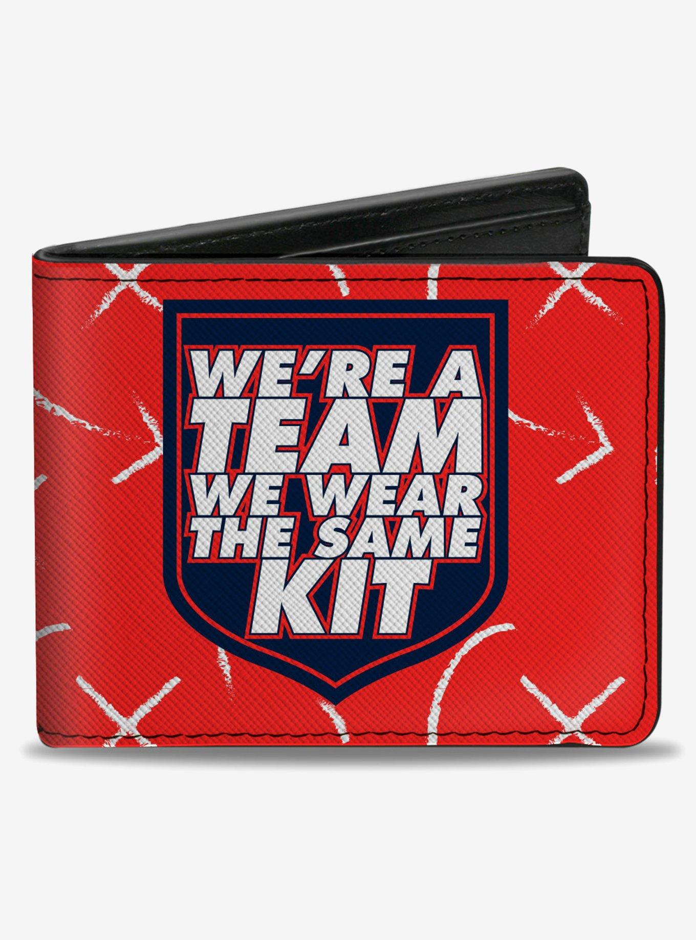 Ted Lasso Were A Team We Wear The Same Kit Quote Bifold Wallet, , hi-res