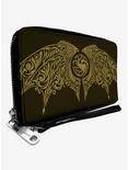 House Of The Dragon Icon And Wings Zip Around Wallet, , hi-res