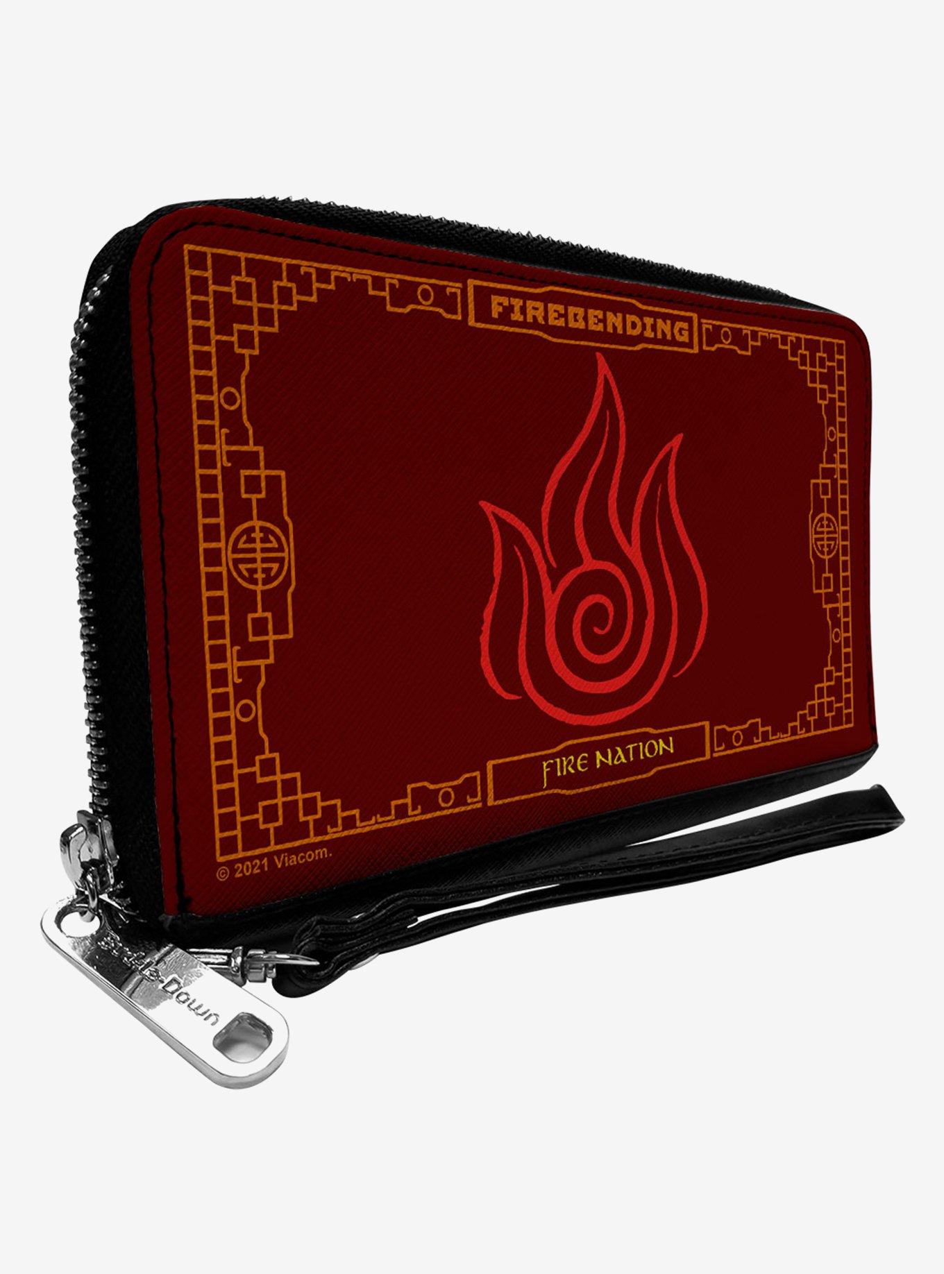 Avatar: The Last Airbender Firebending Fire Nation Icon Reds Zip Around Wallet, , hi-res