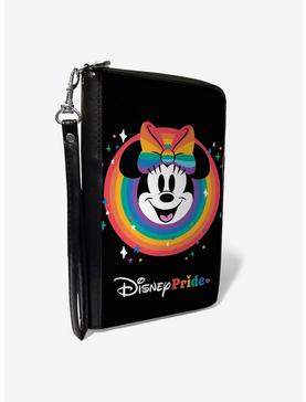 Plus Size Disney Minnie Mouse Disney Pride Smiling Face Rainbow Zip Around Wallet, , hi-res