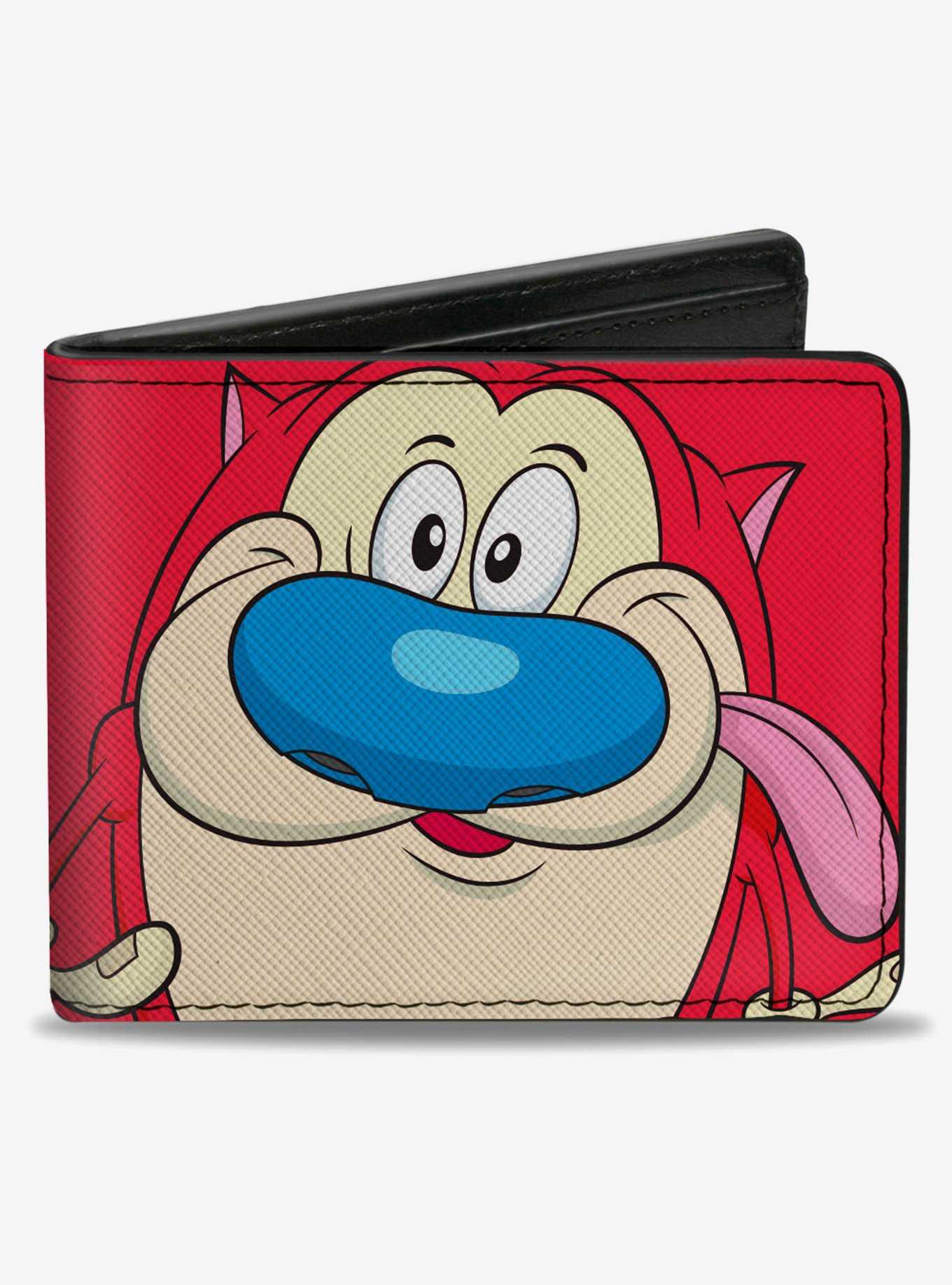 The Ren & Stimpy Show Stimpy Face And Logo Bifold Wallet, , hi-res