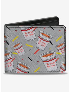 Seinfeld No Soup For You Soup Cups Scattered Bifold Wallet, , hi-res