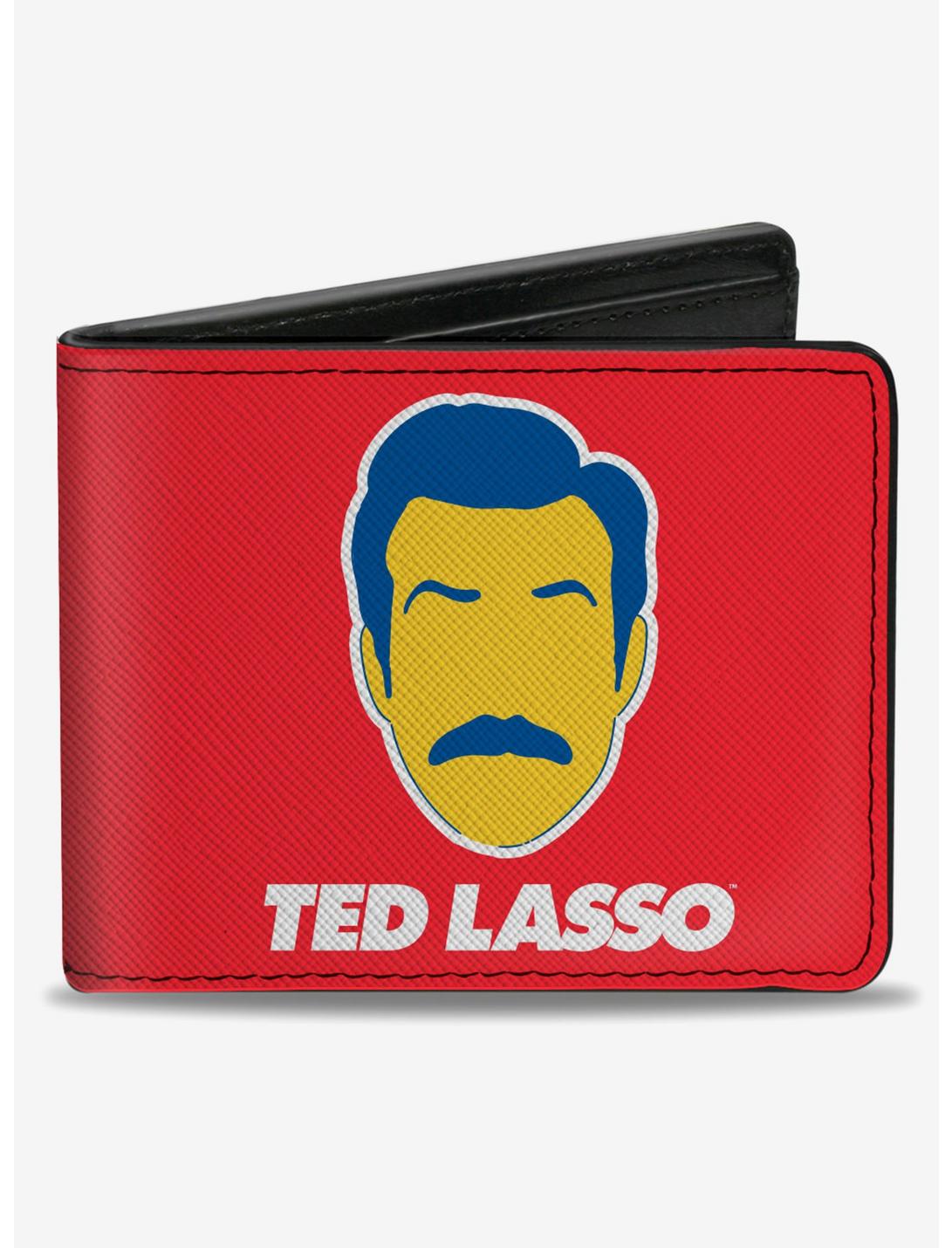 Ted Lasso Icon And Text Red White Blue Yellow Bifold Wallet, , hi-res