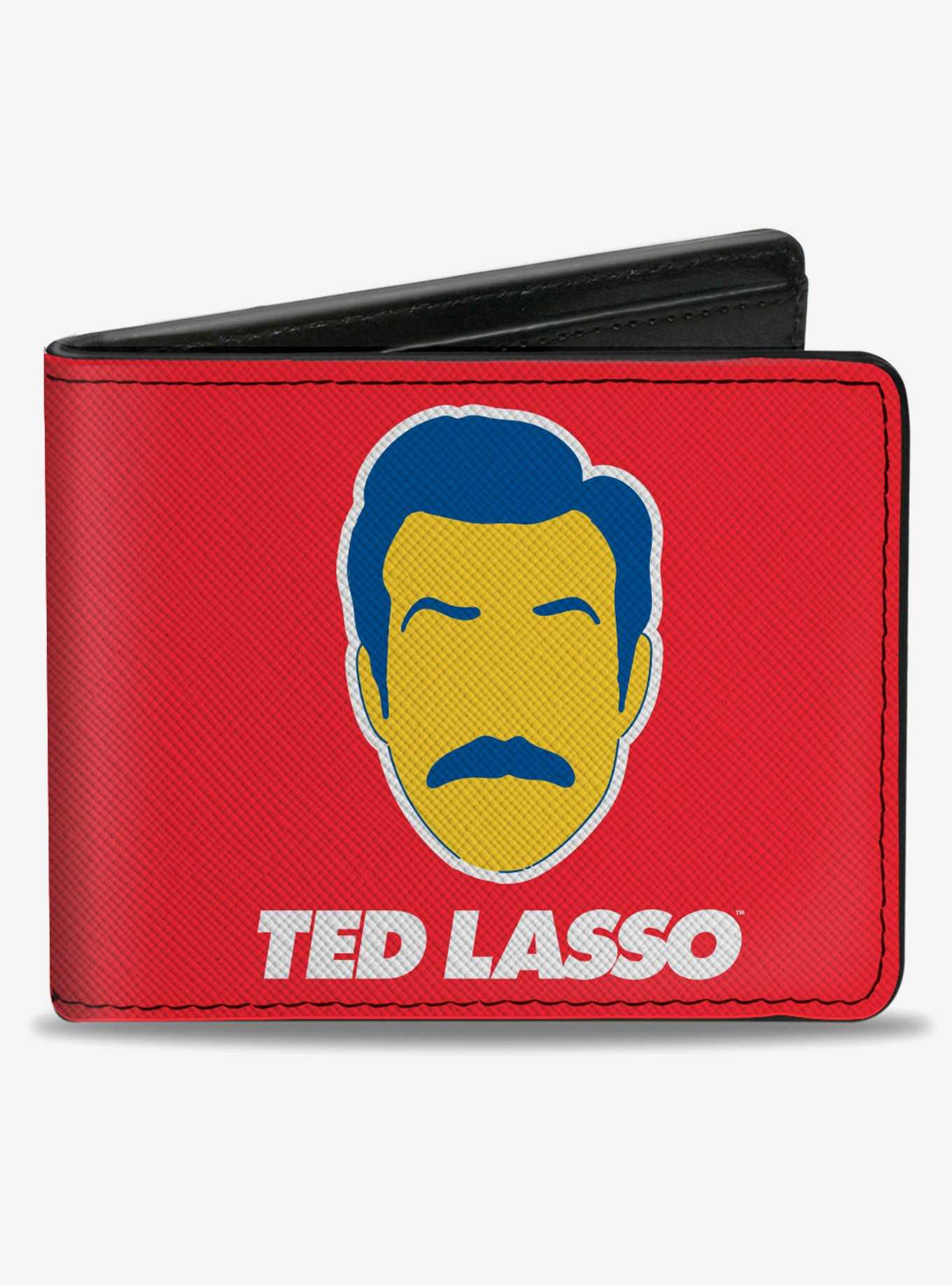 Ted Lasso Icon And Text Red White Blue Yellow Bifold Wallet, , hi-res