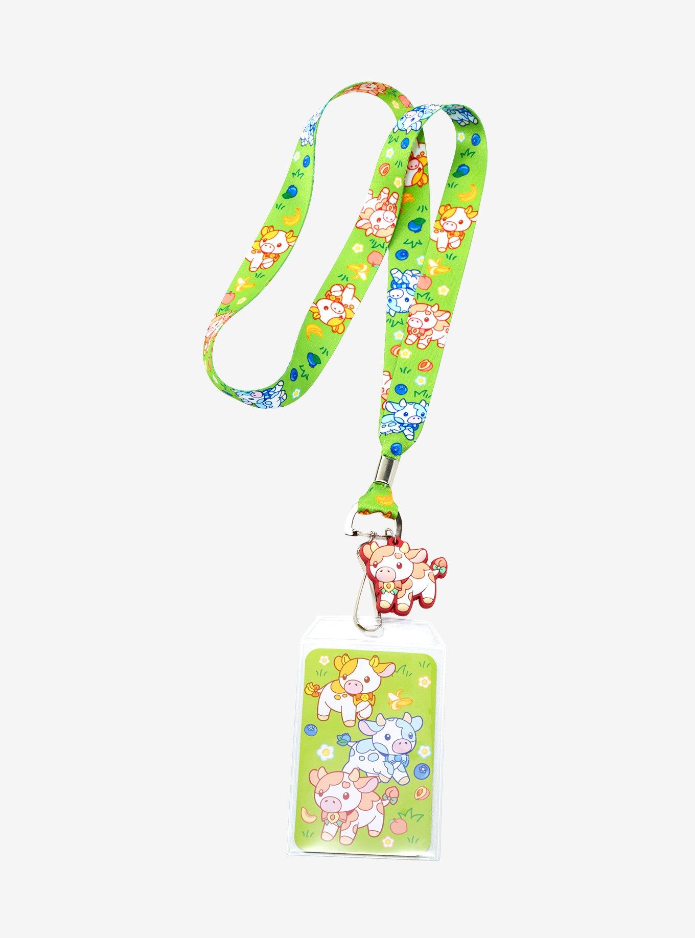 Fruit Cows Allover Print Lanyard - BoxLunch Exclusive , , hi-res