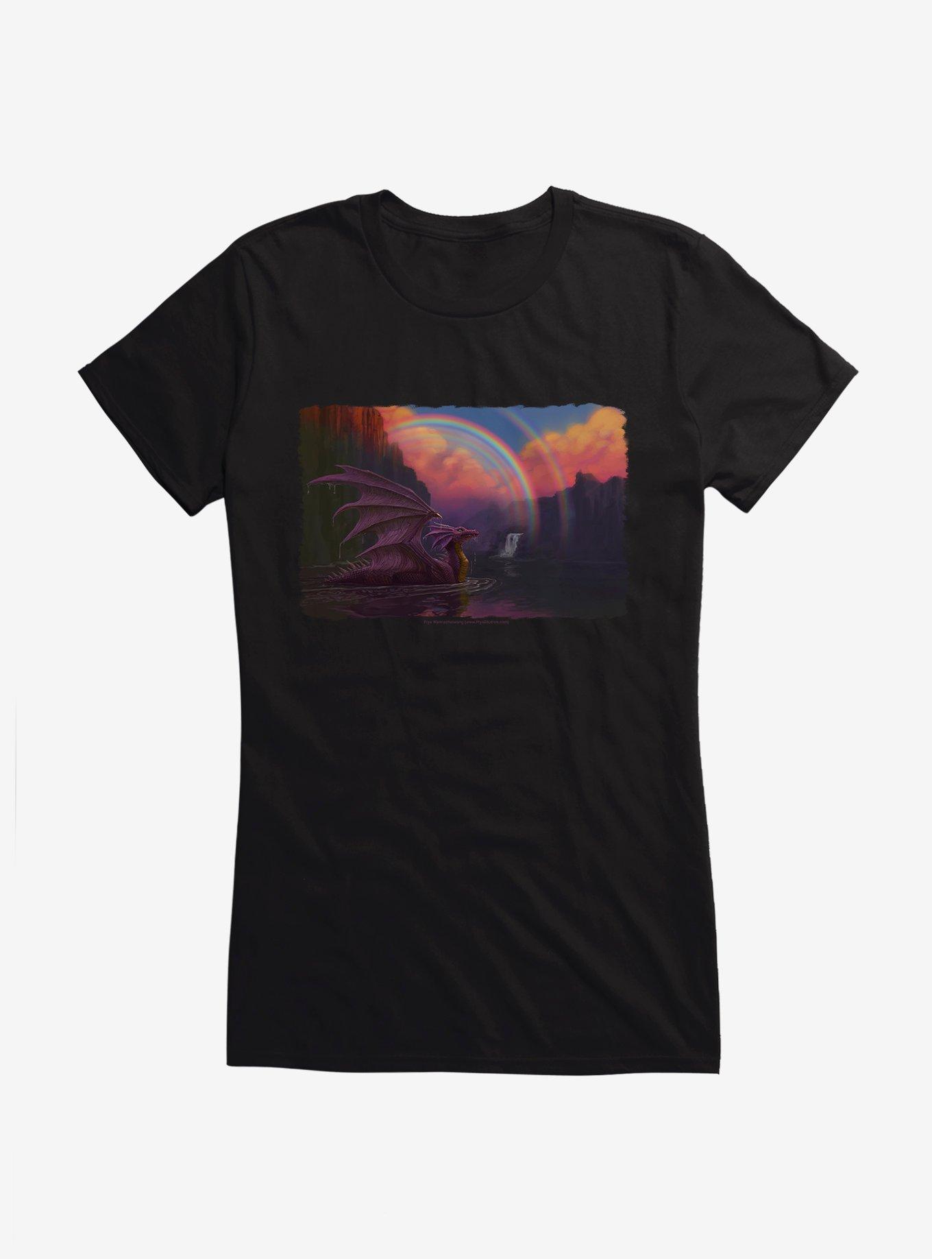 Rainbow Dragon Girls T-Shirt by Piya Wannachaiwong, , hi-res