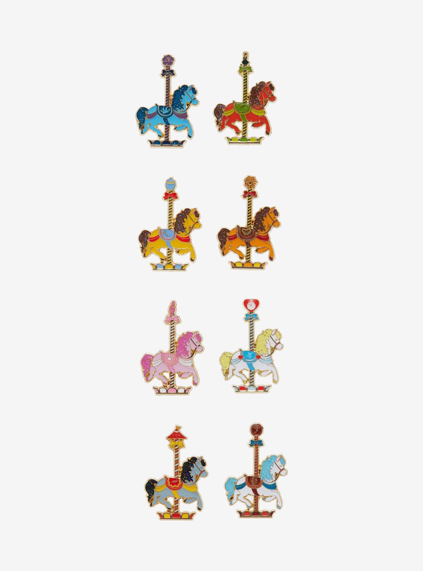 Disney Pin Set - Limited Edition Disney Carousel Pins - 8 Pin Set