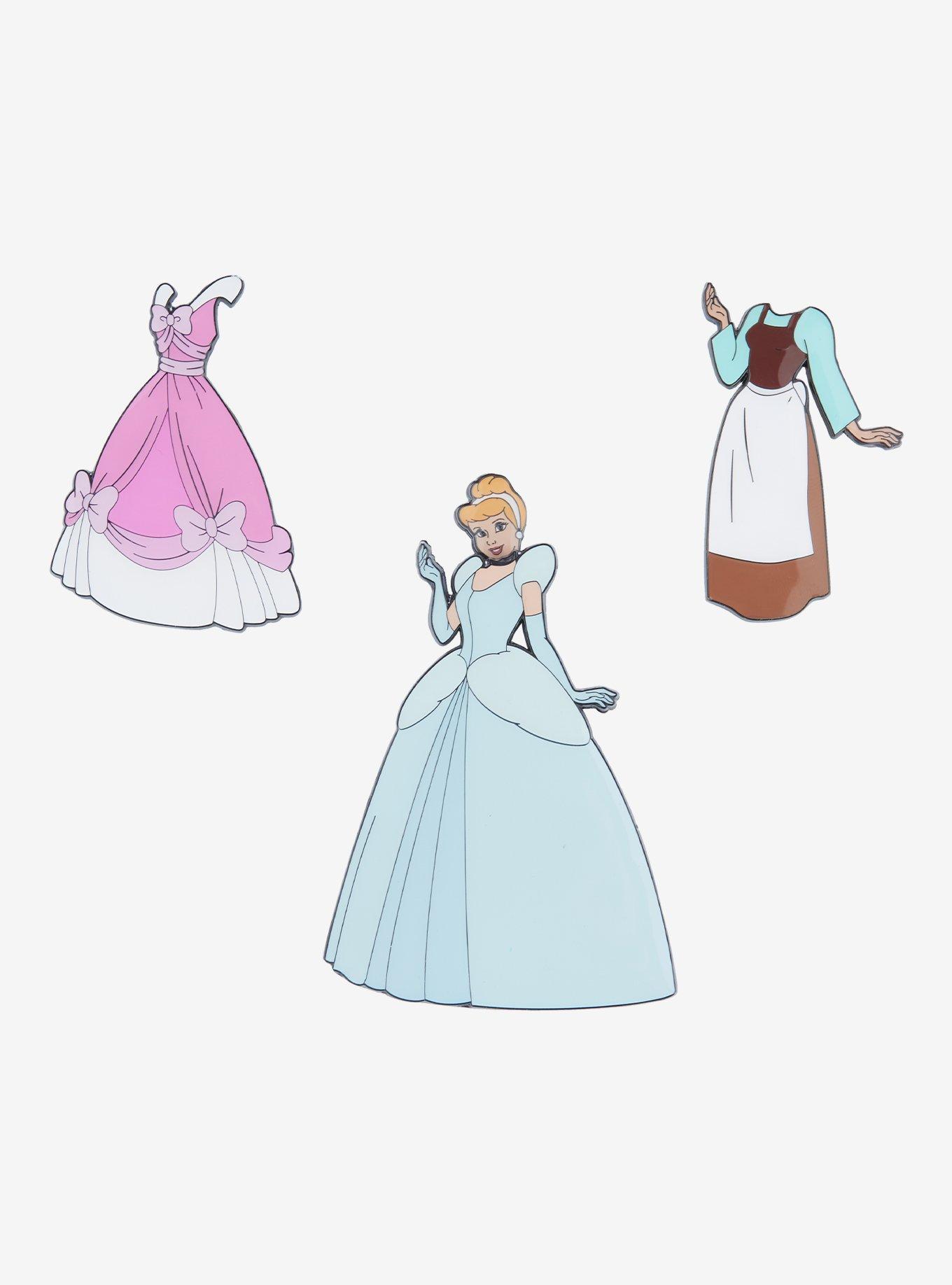 Loungefly Disney Cinderella Magnetic Enamel Pin Set, , hi-res