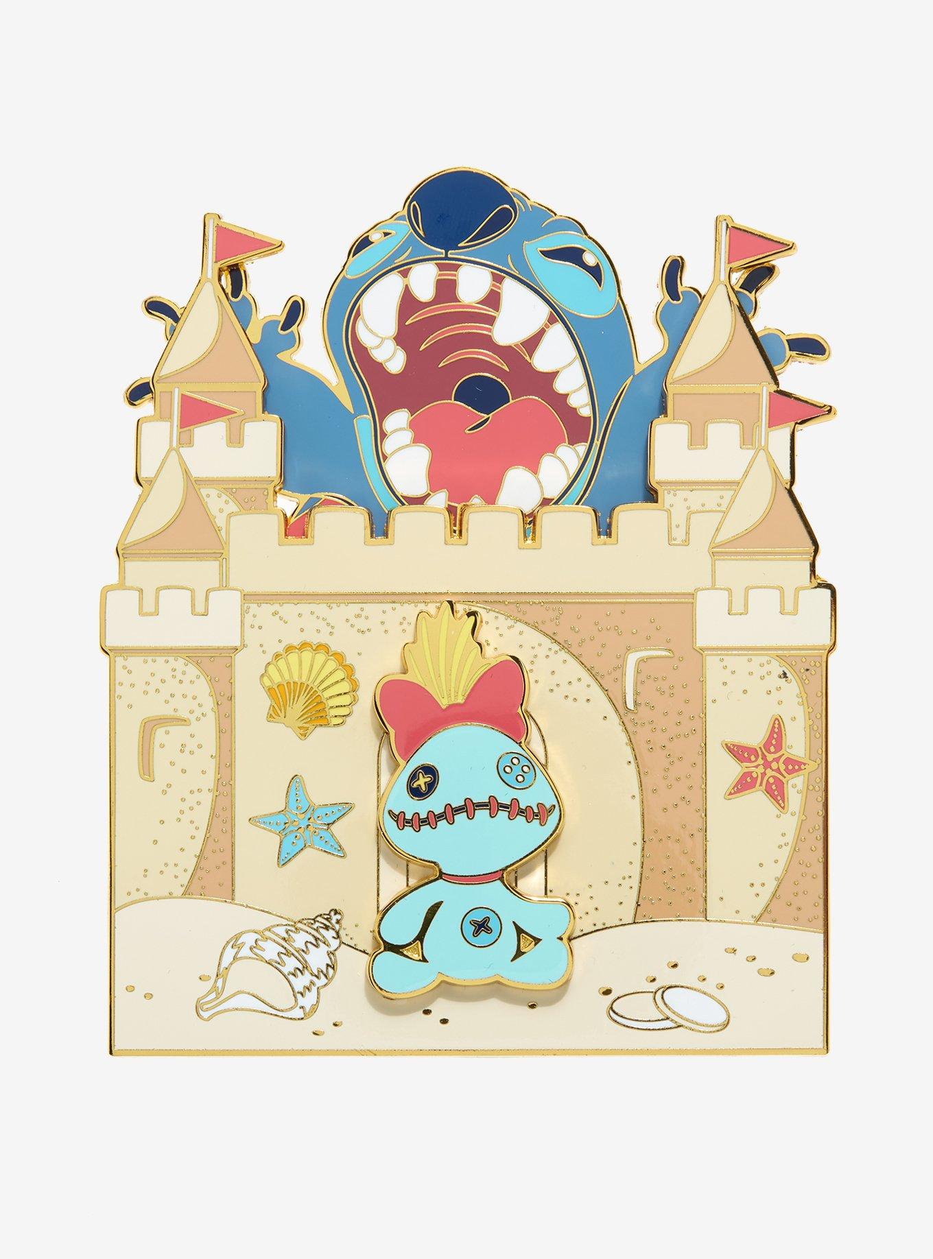 Loungefly Disney Lilo & Stitch Scrump Sandcastle Enamel Pin, , hi-res