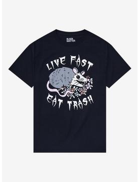 Live Fast Eat Trash Possum Boyfriend Fit Girls T-Shirt, , hi-res
