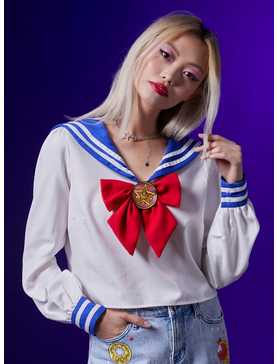 Pretty Guardian Sailor Moon Usagi School Uniform Girls Long-Sleeve Top, , hi-res