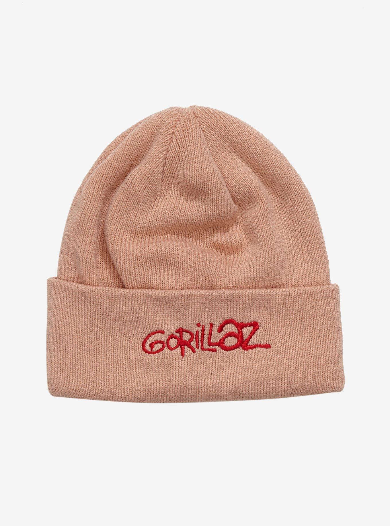 Gorillaz Muted Pink Beanie Hot Topic