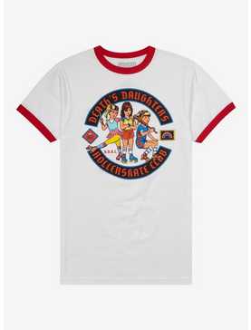 Death's Daughters Rollerskate Club Ringer T-Shirt By Steven Rhodes, , hi-res