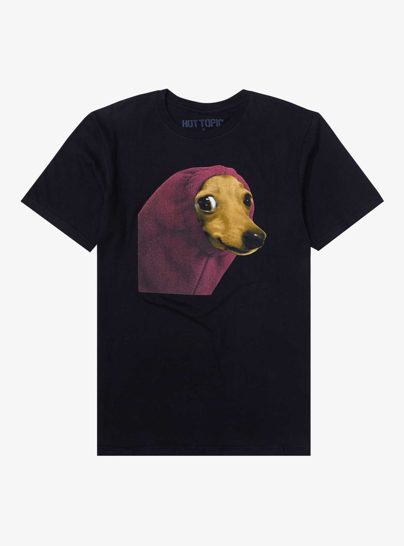 Nervous Dog Meme Boyfriend Fit Girls T-Shirt, , hi-res