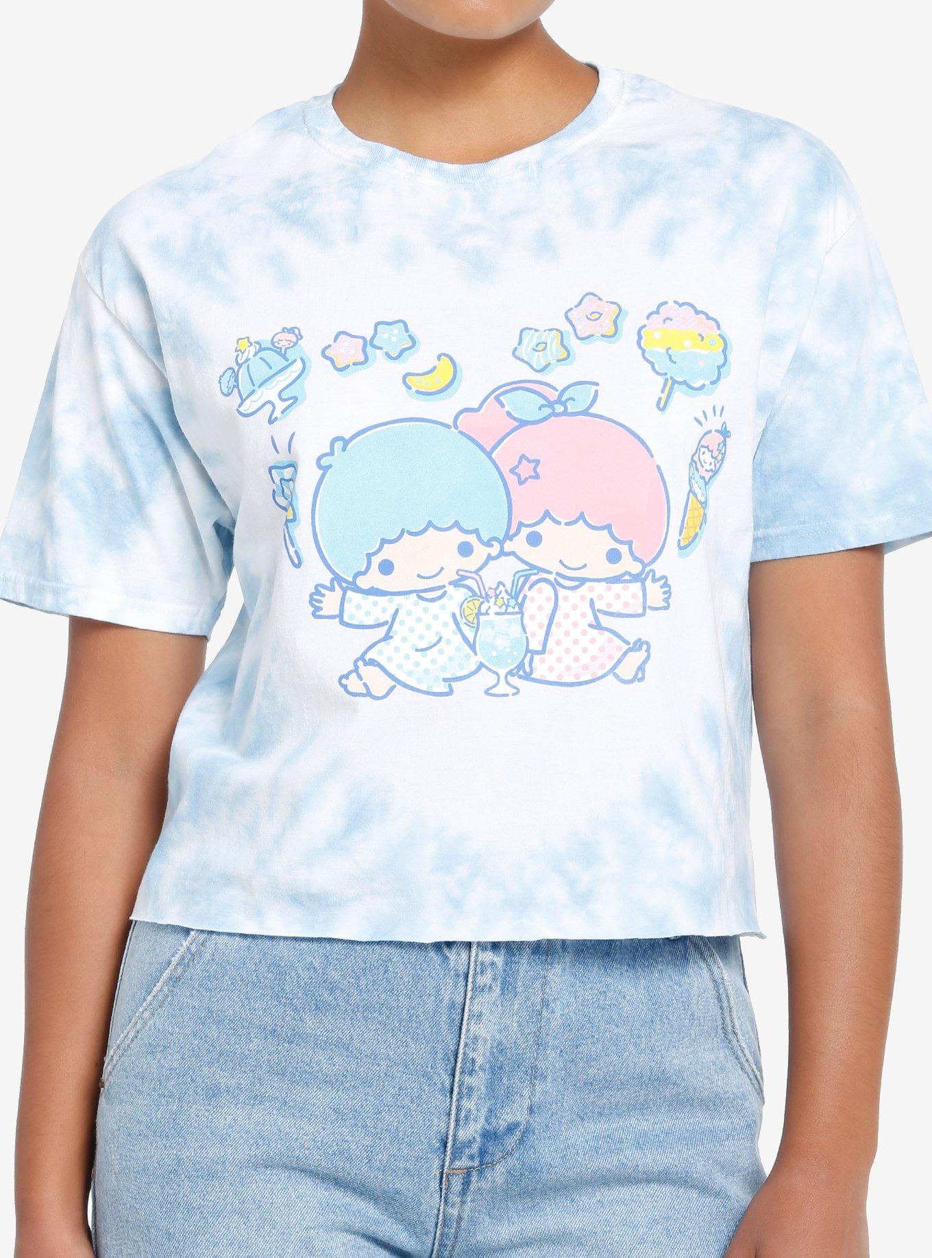 Little Twin Stars Snacks Tie-Dye Girls Crop T-Shirt, MULTI, hi-res