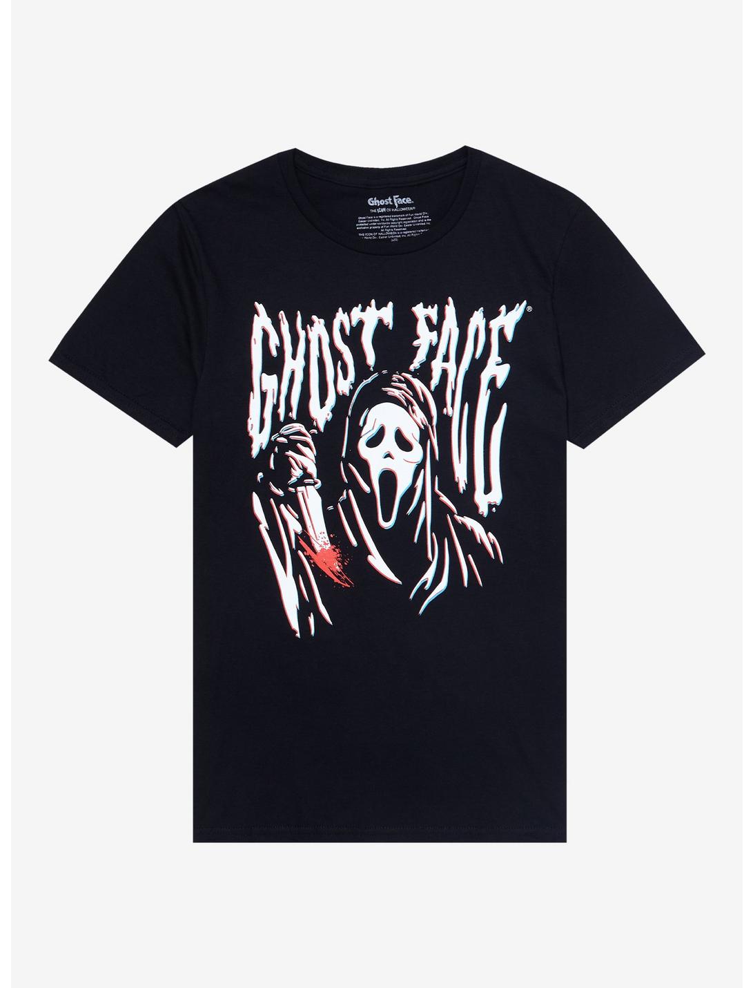 Scream Ghost Face Wavy Boyfriend Fit Girls T-Shirt, MULTI, hi-res