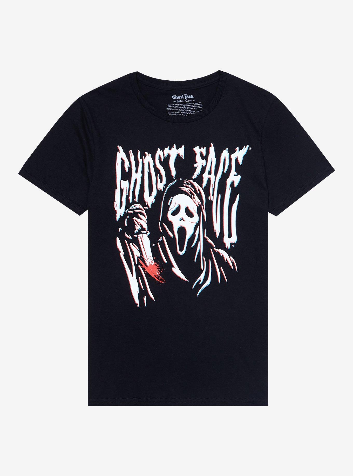 Scream Ghost Face Wavy Boyfriend Fit Girls T-Shirt, MULTI, hi-res