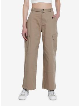Khaki Belted Cargo Pants, , hi-res