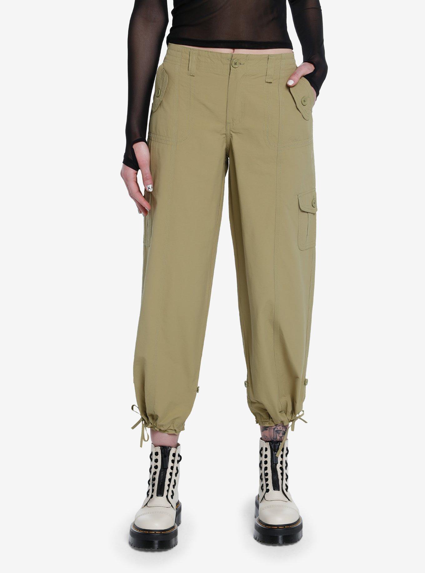 Olive Straight Leg Cargo Pants, , hi-res