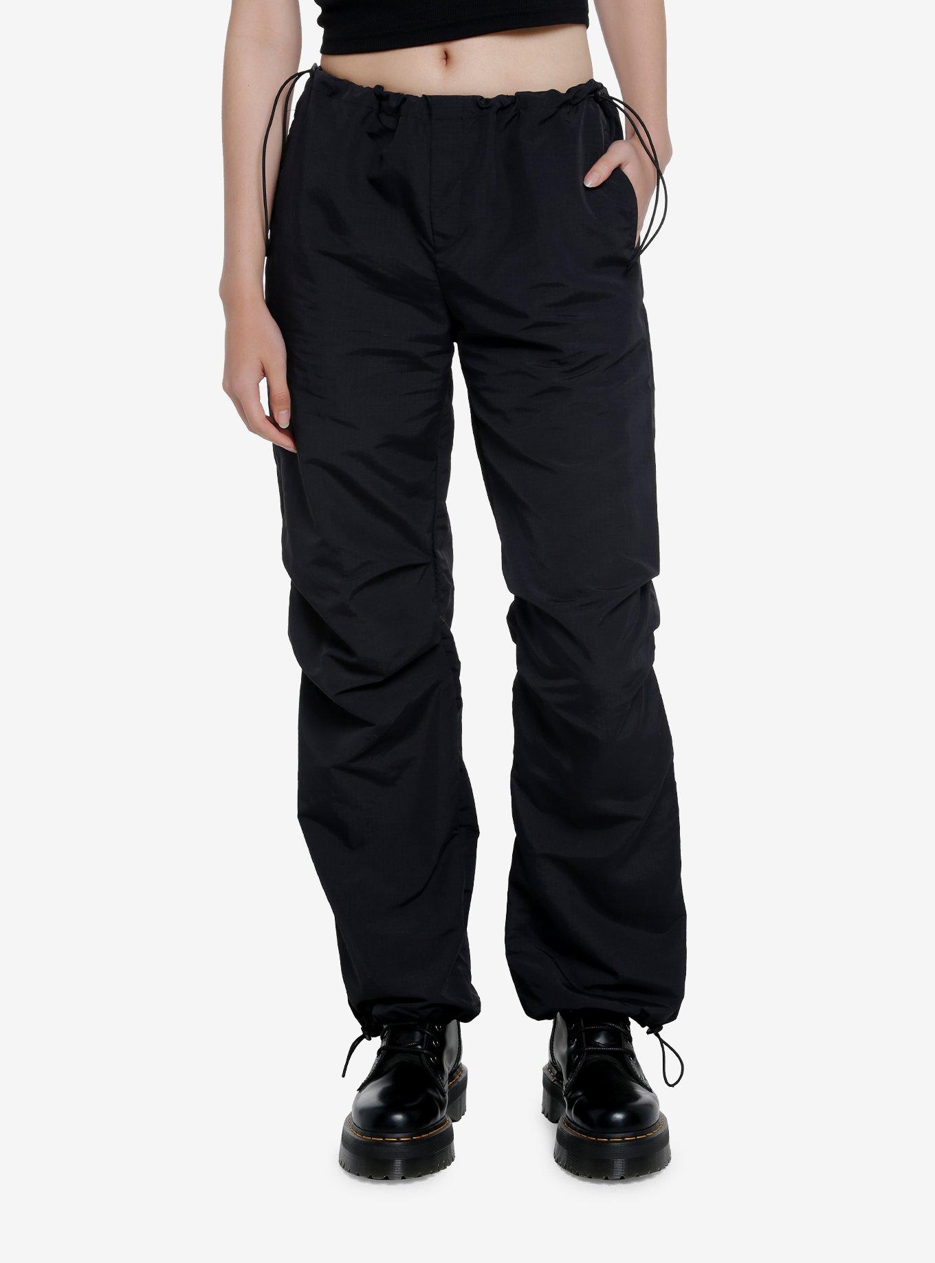 black parachute pants