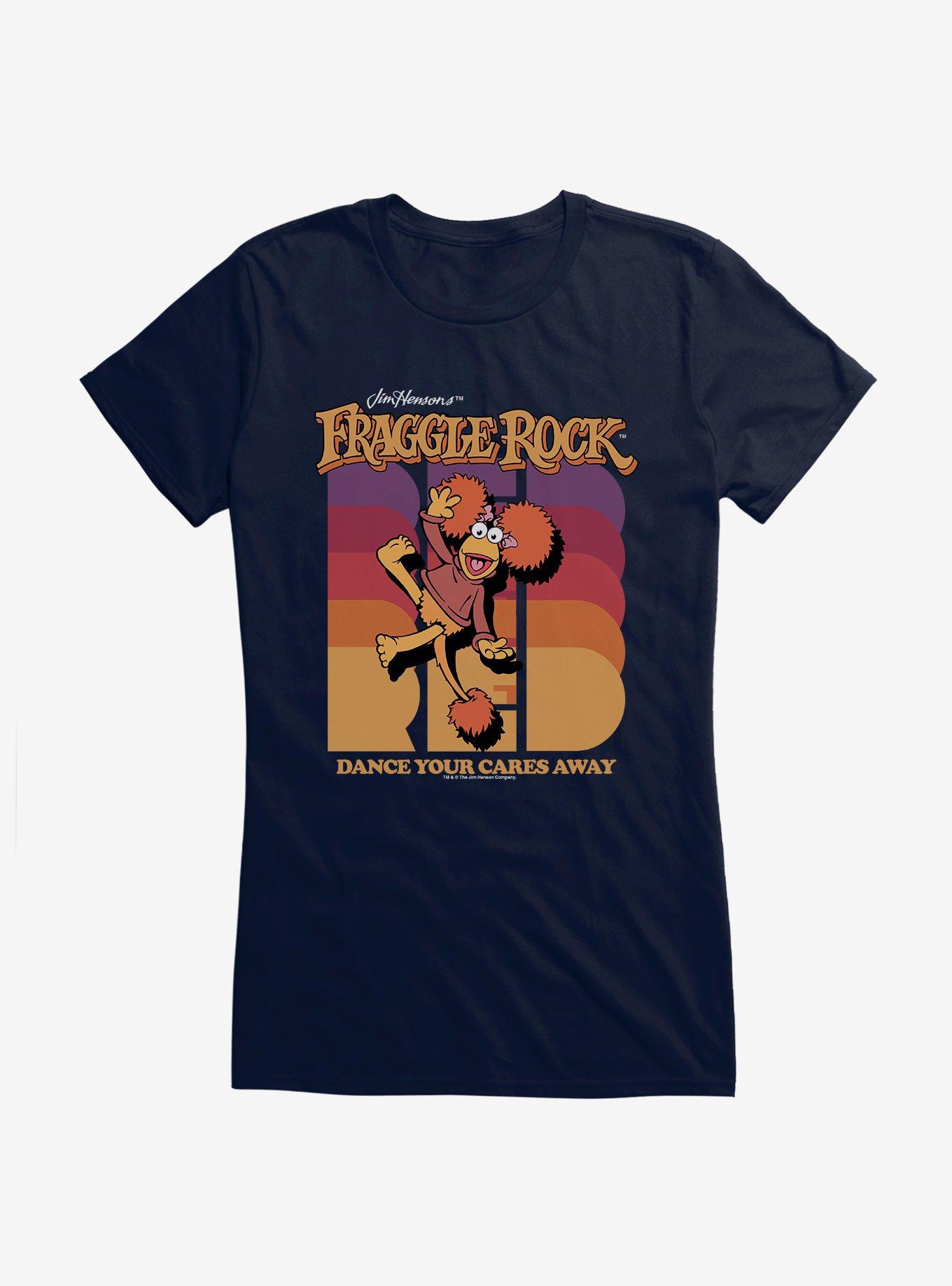 Jim Henson's Fraggle Rock Red Dance Your Cares Away Girls T-Shirt, NAVY, hi-res