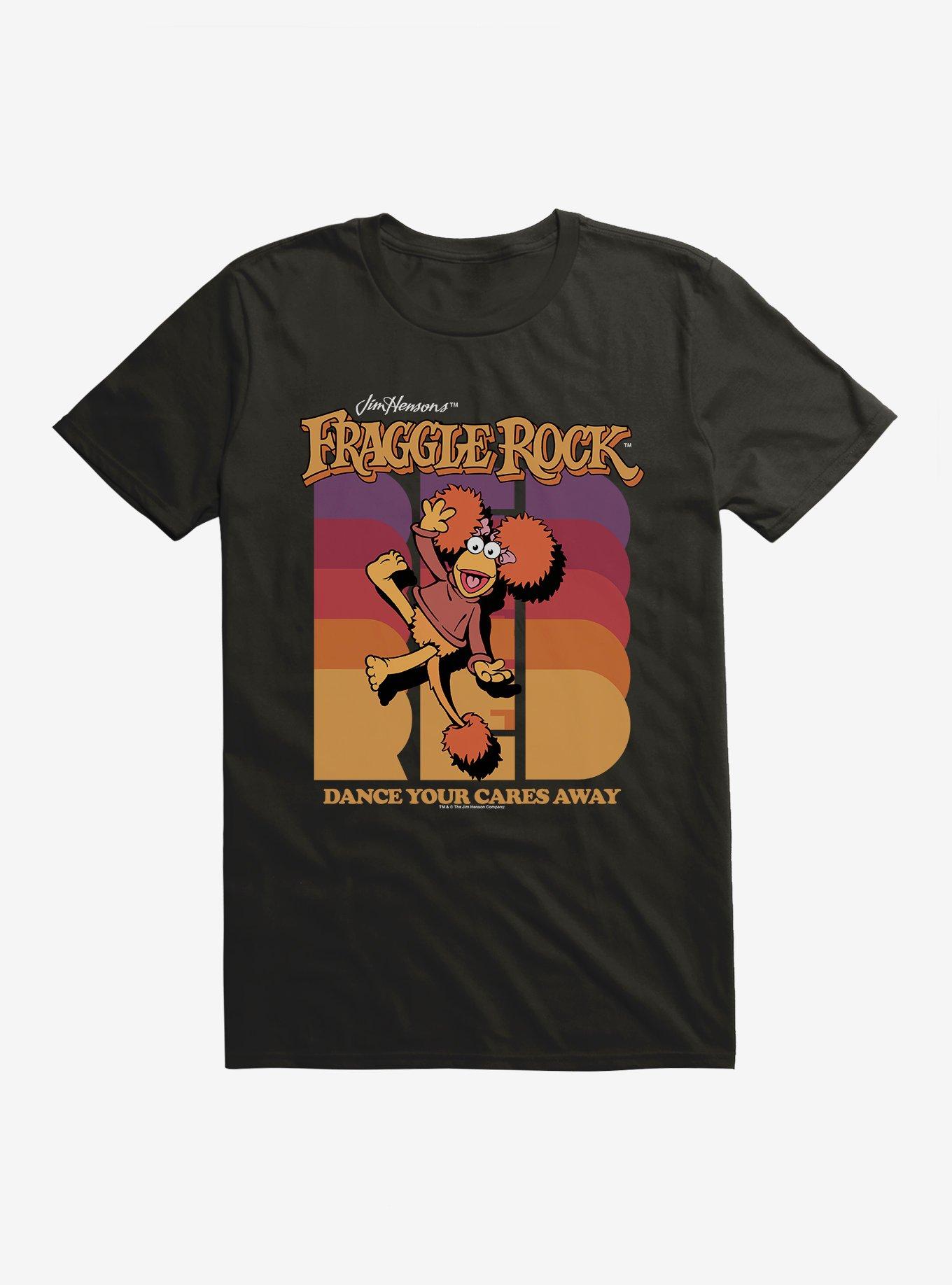 Jim Henson's Fraggle Rock Red Dance Your Cares Away T-Shirt, BLACK, hi-res