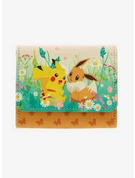Loungefly Pokemon Pikachu & Eevee Flowers Mini Wallet, , hi-res