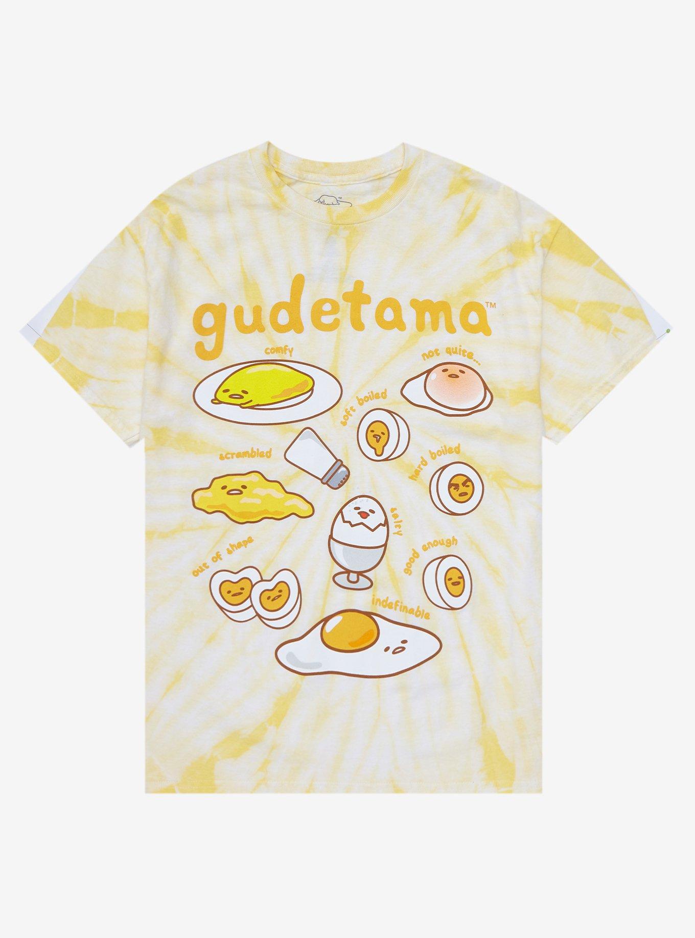 Gudetama Egg Type Tie-Dye Boyfriend Fit Girls T-Shirt, MULTI, hi-res
