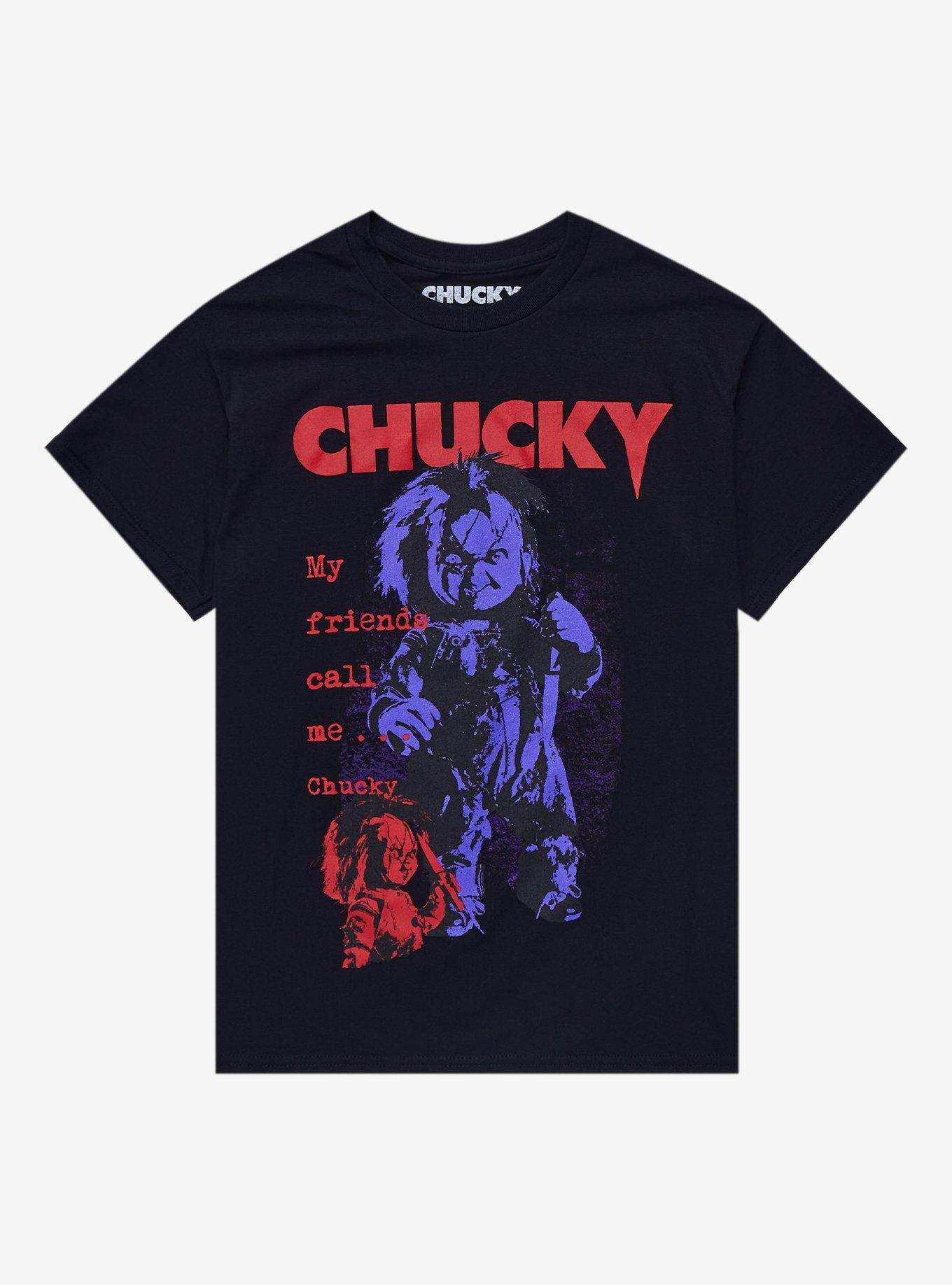 Chucky My Friends Call Me Chucky Boyfriend Fit Girls T-Shirt, MULTI, hi-res