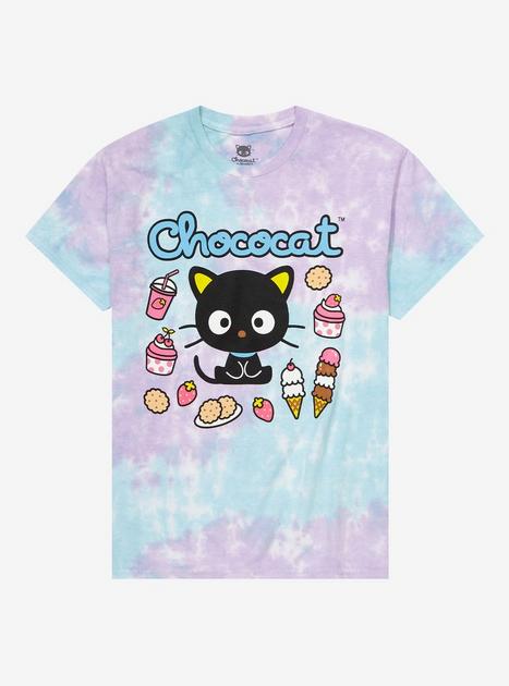 Chococat Desserts Tie-Dye Boyfriend Fit Girls T-Shirt | Hot Topic