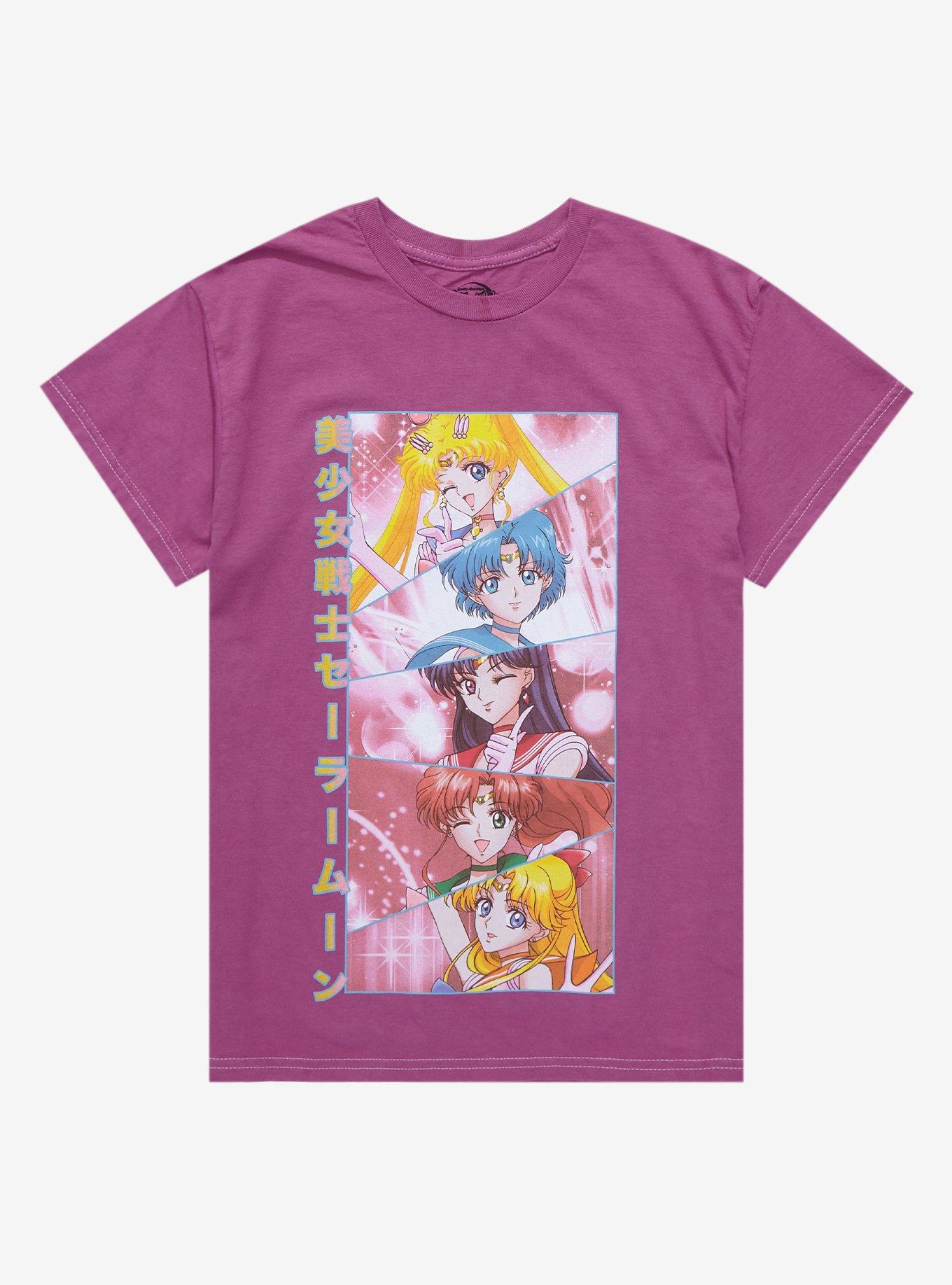 Sailor Moon Crystal Panel Boyfriend Fit Girls T Shirt