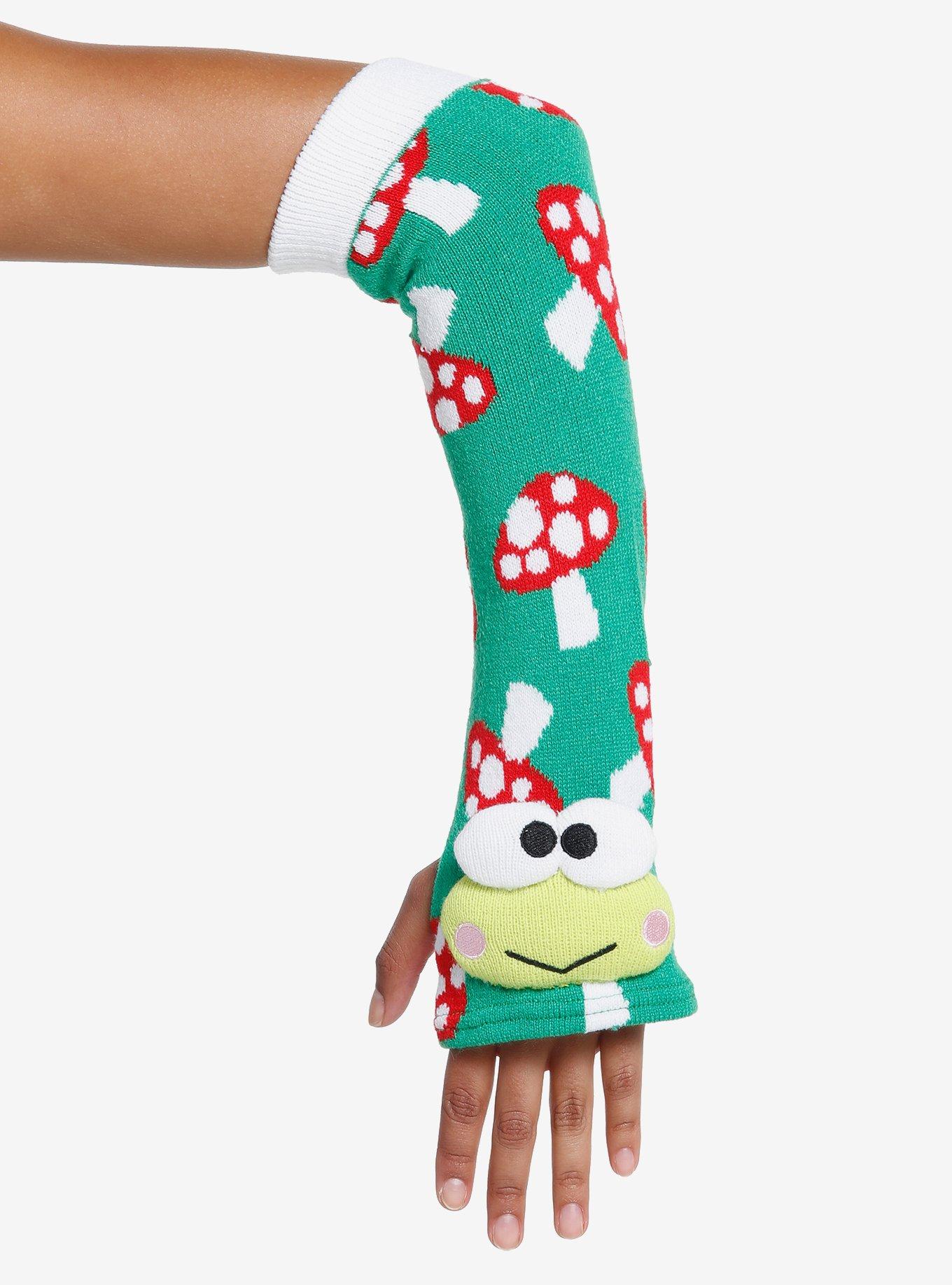 Keroppi Mushroom Plush Arm Warmers, , hi-res