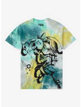 The Legend Of Zelda Link Jumbo Graphic Tie-Dye Boyfriend Fit Girls T-Shirt, , hi-res