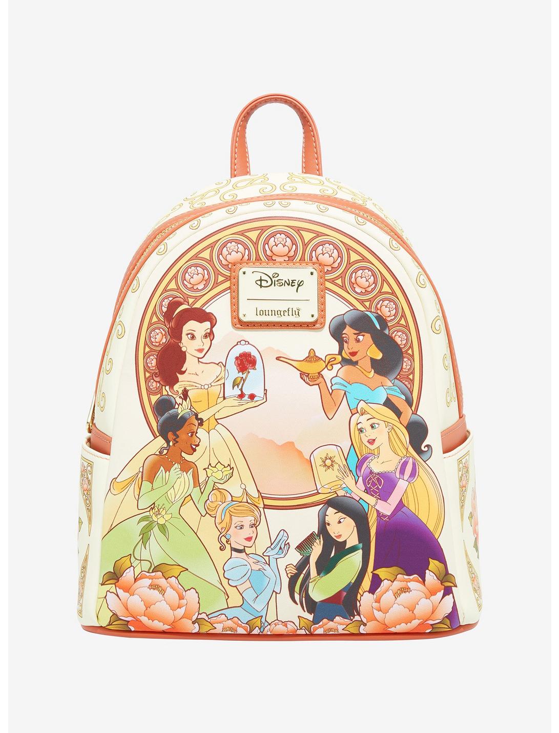 Loungefly Disney Princess Ornate Floral Group Portrait Mini Backpack - BoxLunch Exclusive, , hi-res