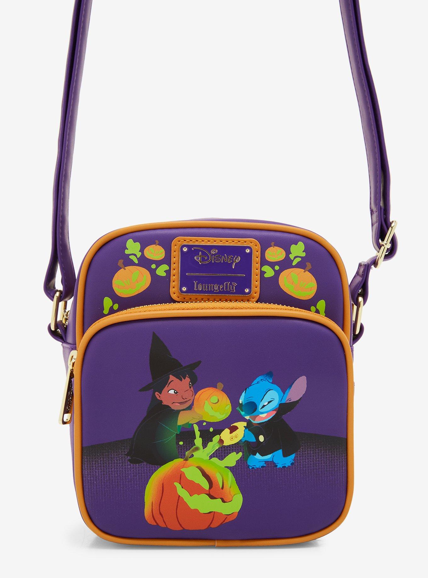 Loungefly Disney Lilo & Stitch Glow-in-The-Dark Jack-O-Lantern Crossbody Bag - BoxLunch Exclusive, , hi-res