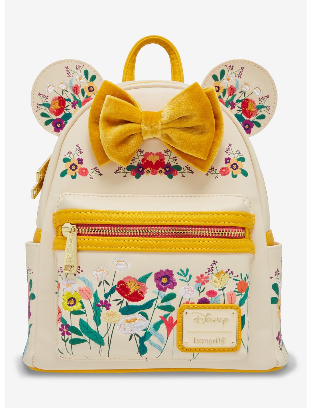 Loungefly Disney Minnie Mouse Floral Bow Mini Backpack - BoxLunch Exclusive, , hi-res