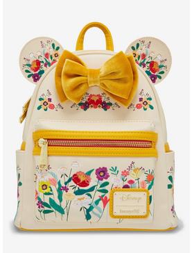 Loungefly Disney Minnie Mouse Floral Bow Mini Backpack - BoxLunch Exclusive, , hi-res