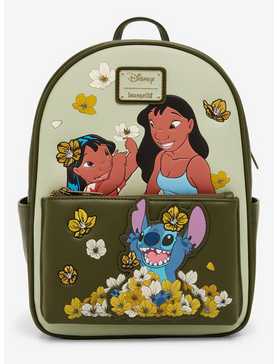 Loungefly Disney Lilo & Stitch Floral Character Portraits Mini Backpack - BoxLunch Exclusive, , hi-res