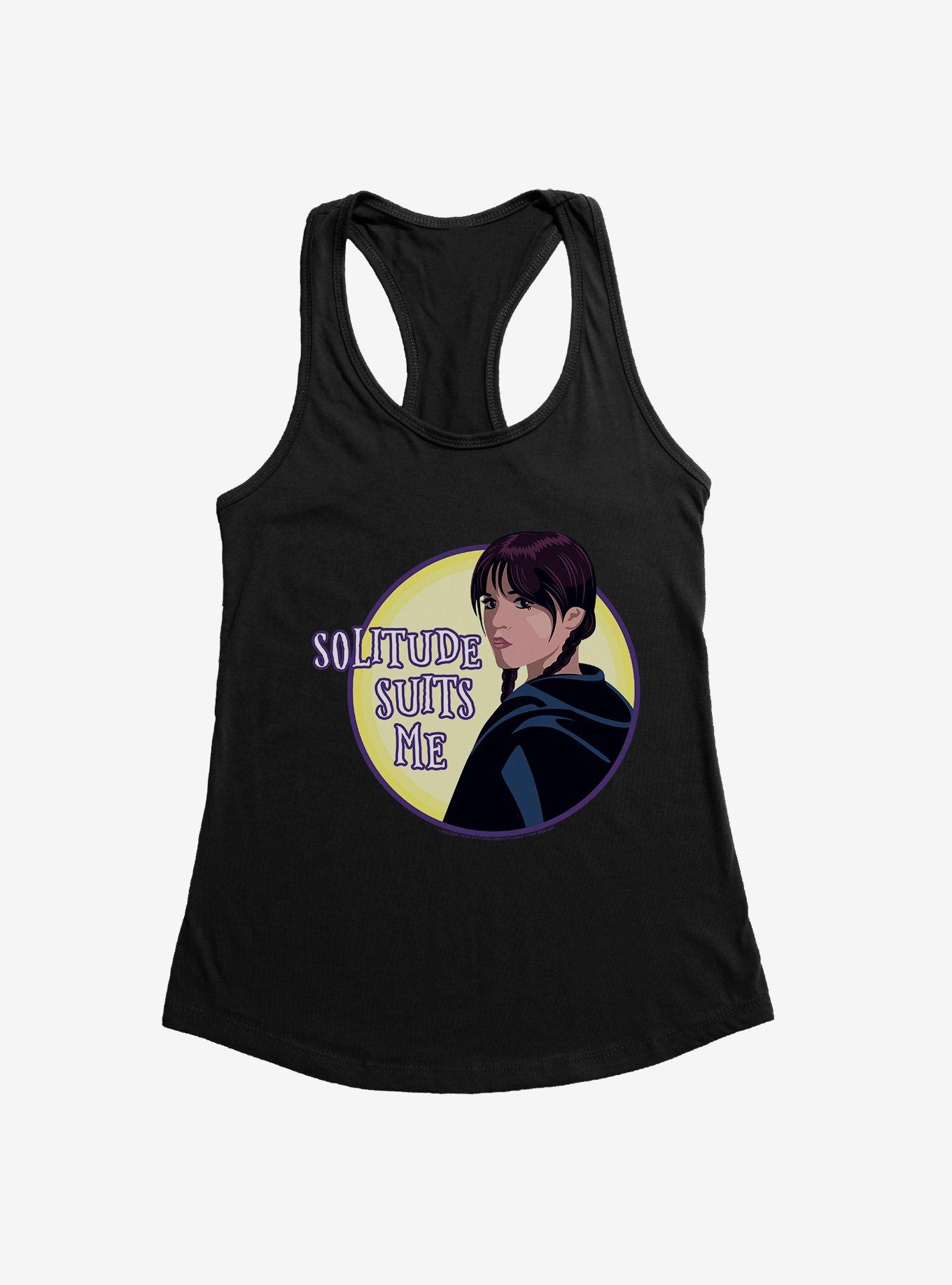 Wednesday Solitude Suits Me Womens Tank Top, , hi-res