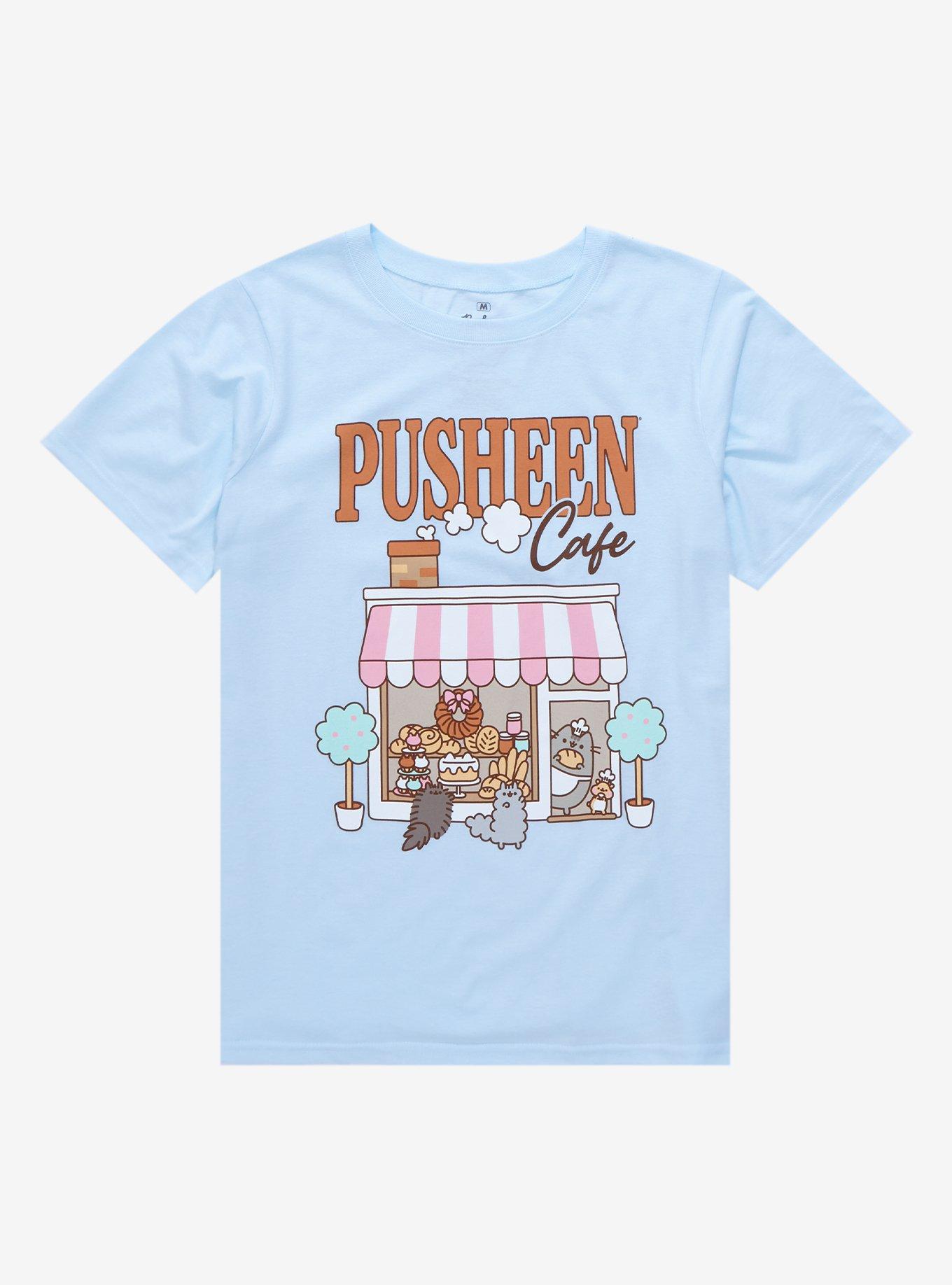 Pusheen Cafe Boyfriend Fit Girls T-Shirt, MULTI, hi-res