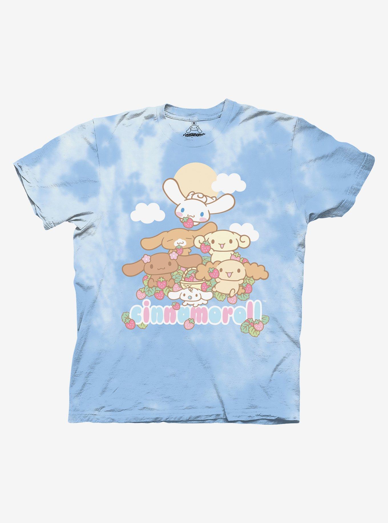 Cinnamoroll Family Blue Tie-Dye Boyfriend Fit Girls T-Shirt Hot