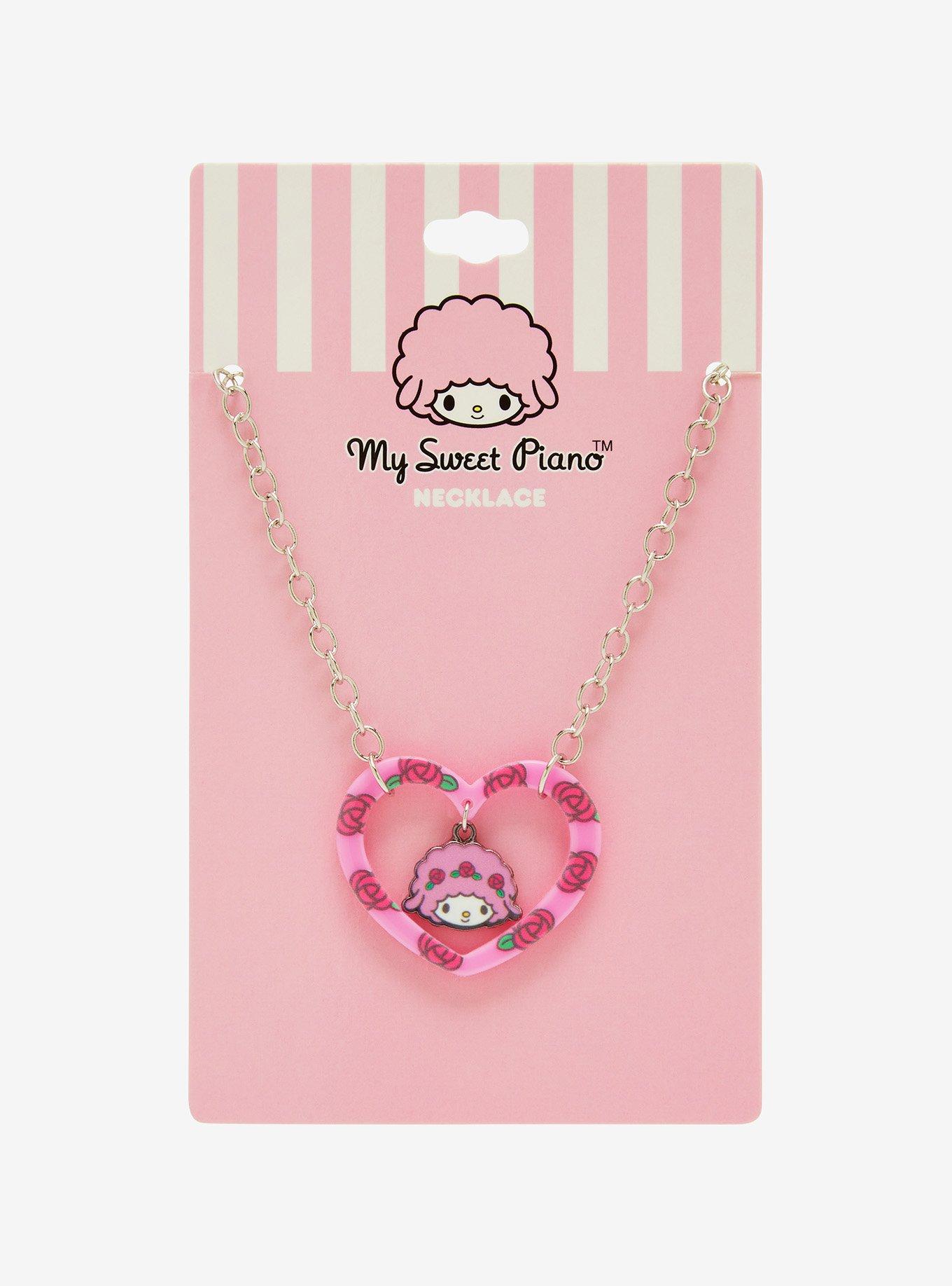 My Sweet Piano Rose Heart Choker, , hi-res