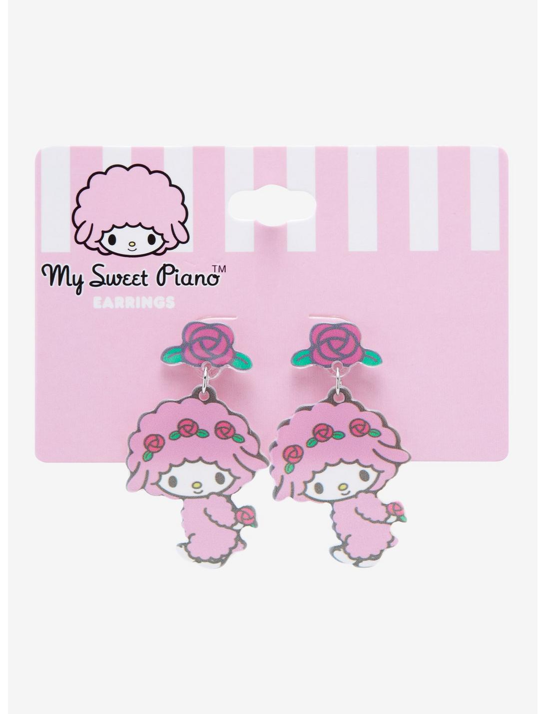 My Sweet Piano Rose Earrings, , hi-res
