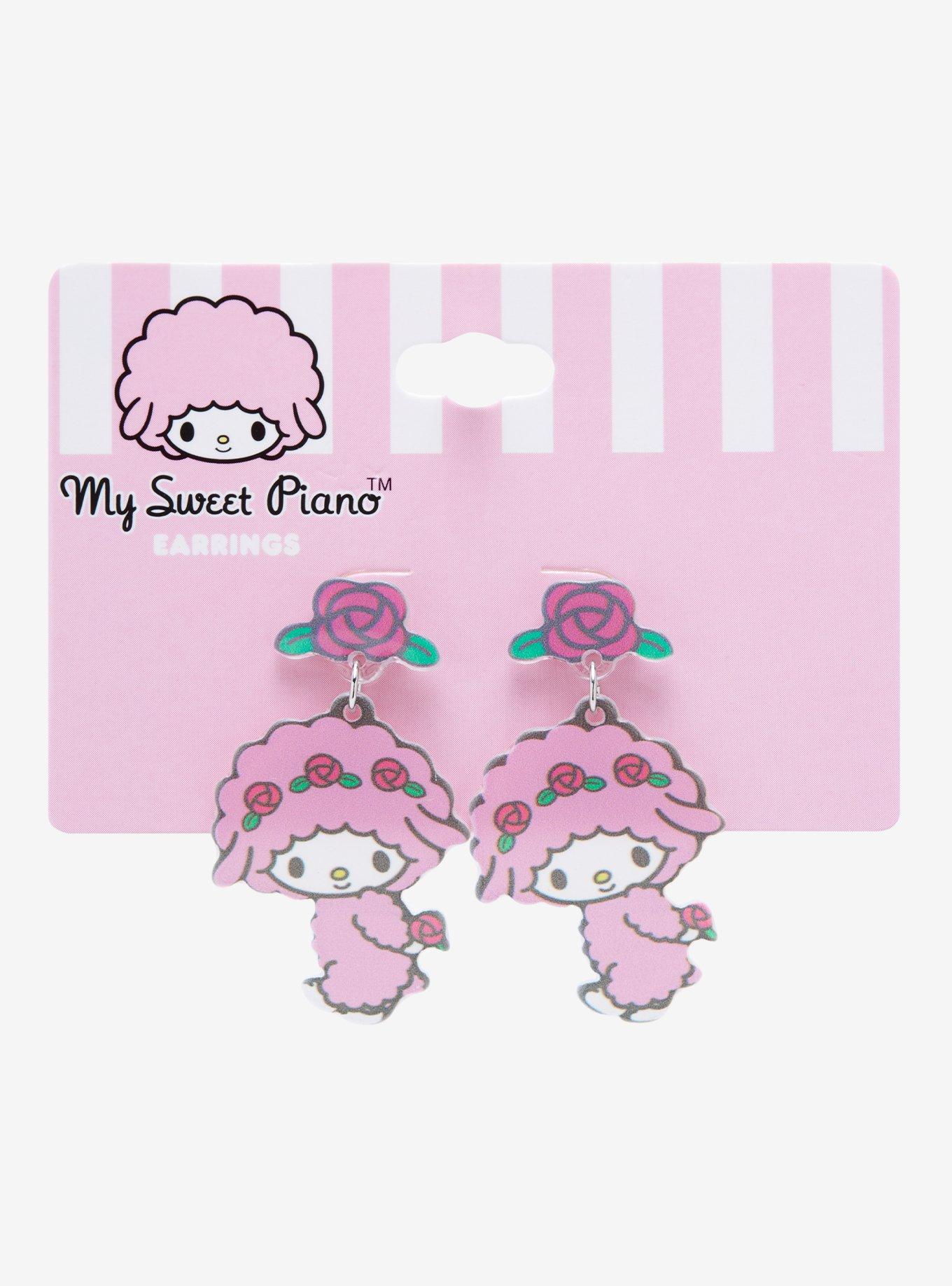 My Sweet Piano Rose Earrings, , hi-res