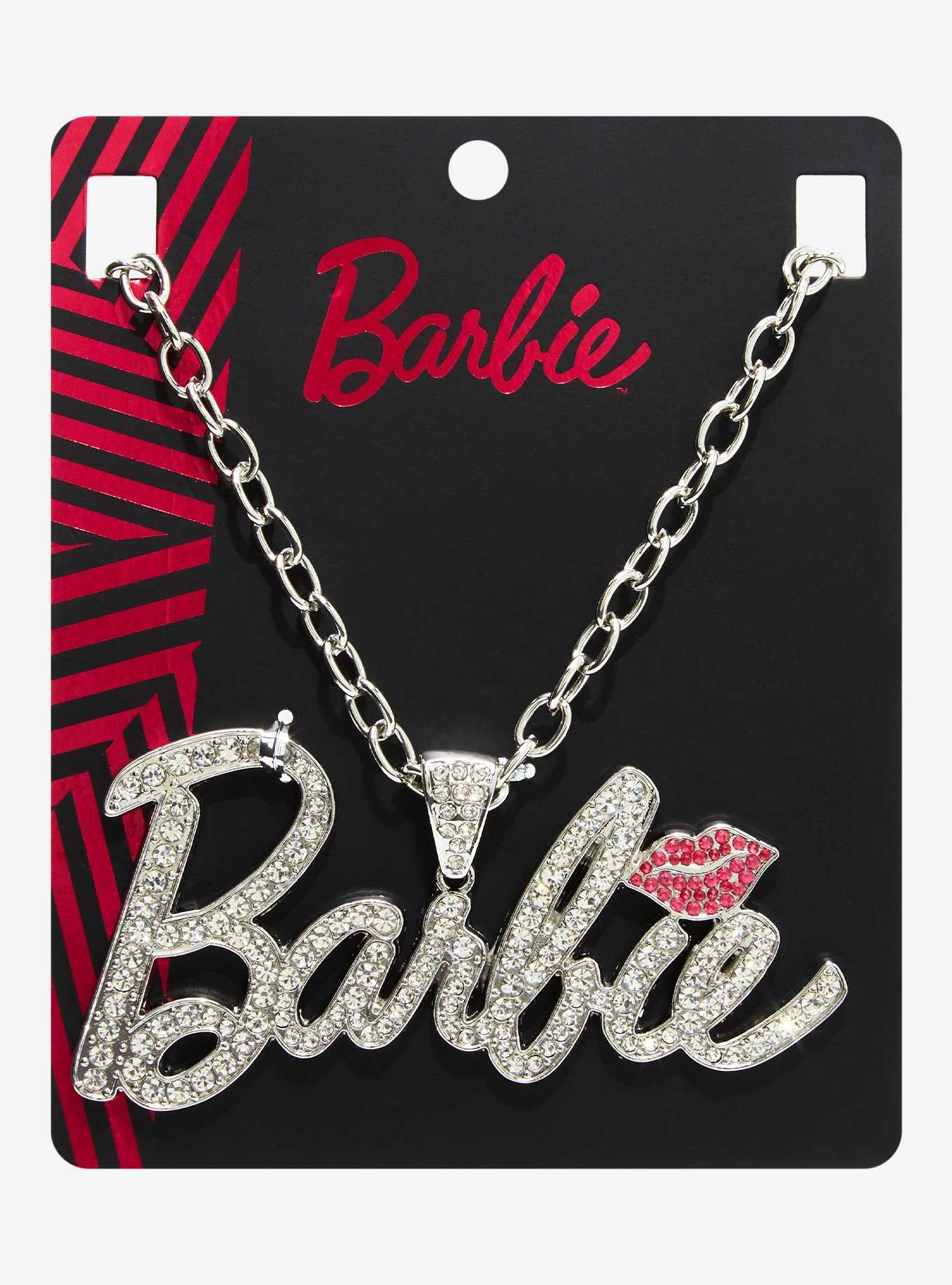 Barbie Round Link Heart Necklace - Gold : : Toys & Games