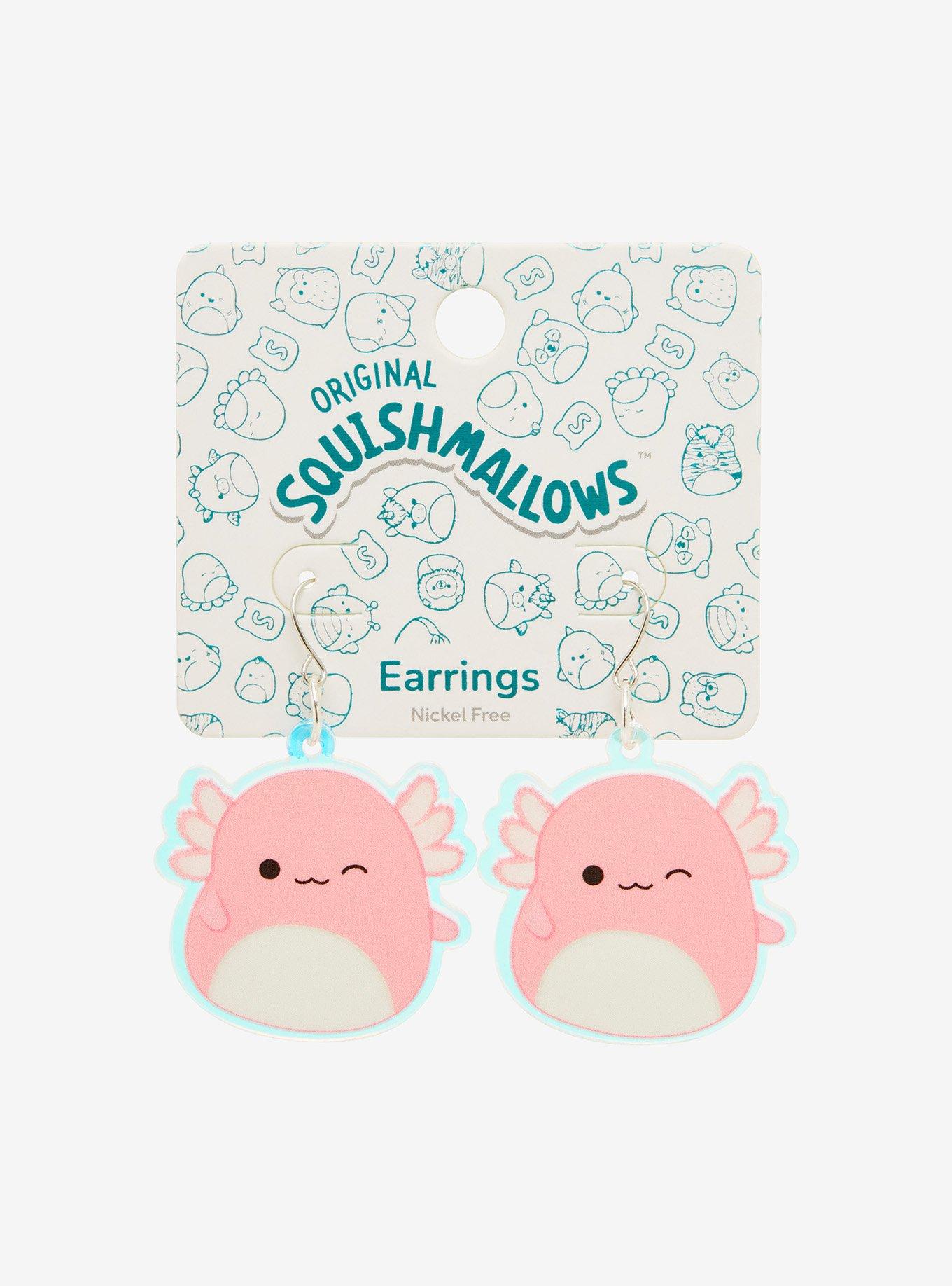Squishmallows Iridescent Axolotl Earrings, , hi-res