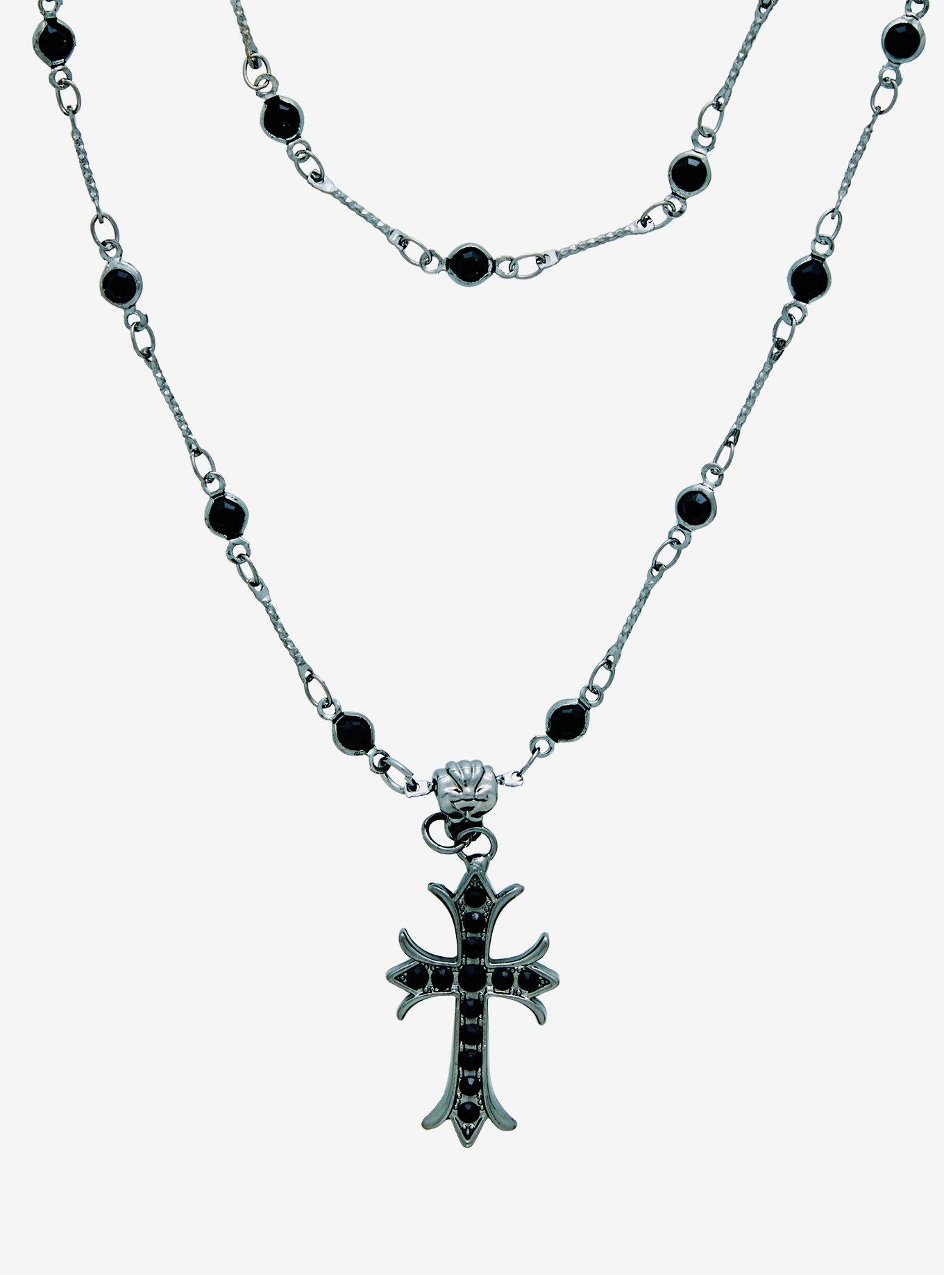 Layered deals gothic necklace