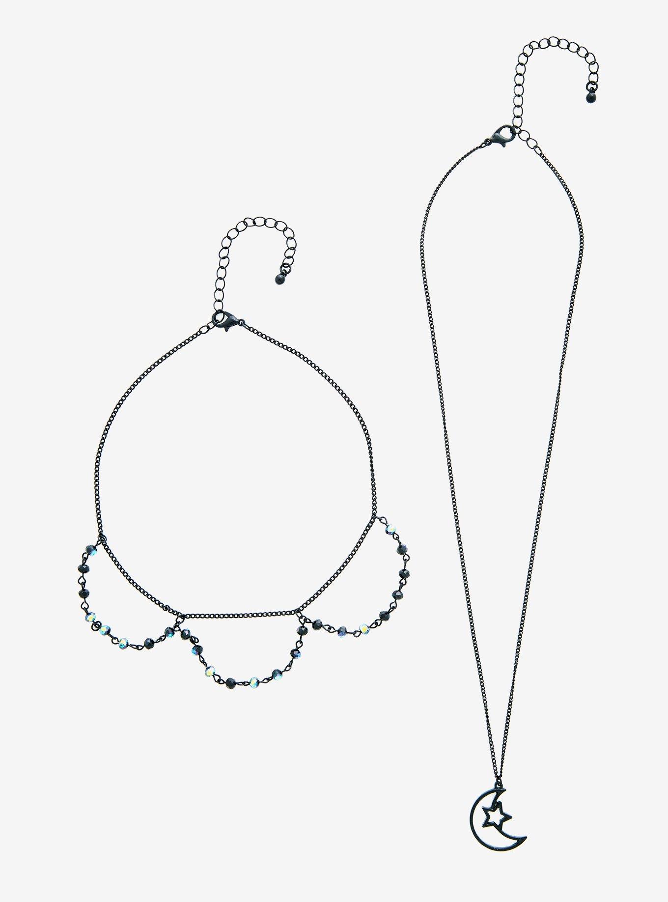 Celestial Dark Beaded Necklace Set, , hi-res