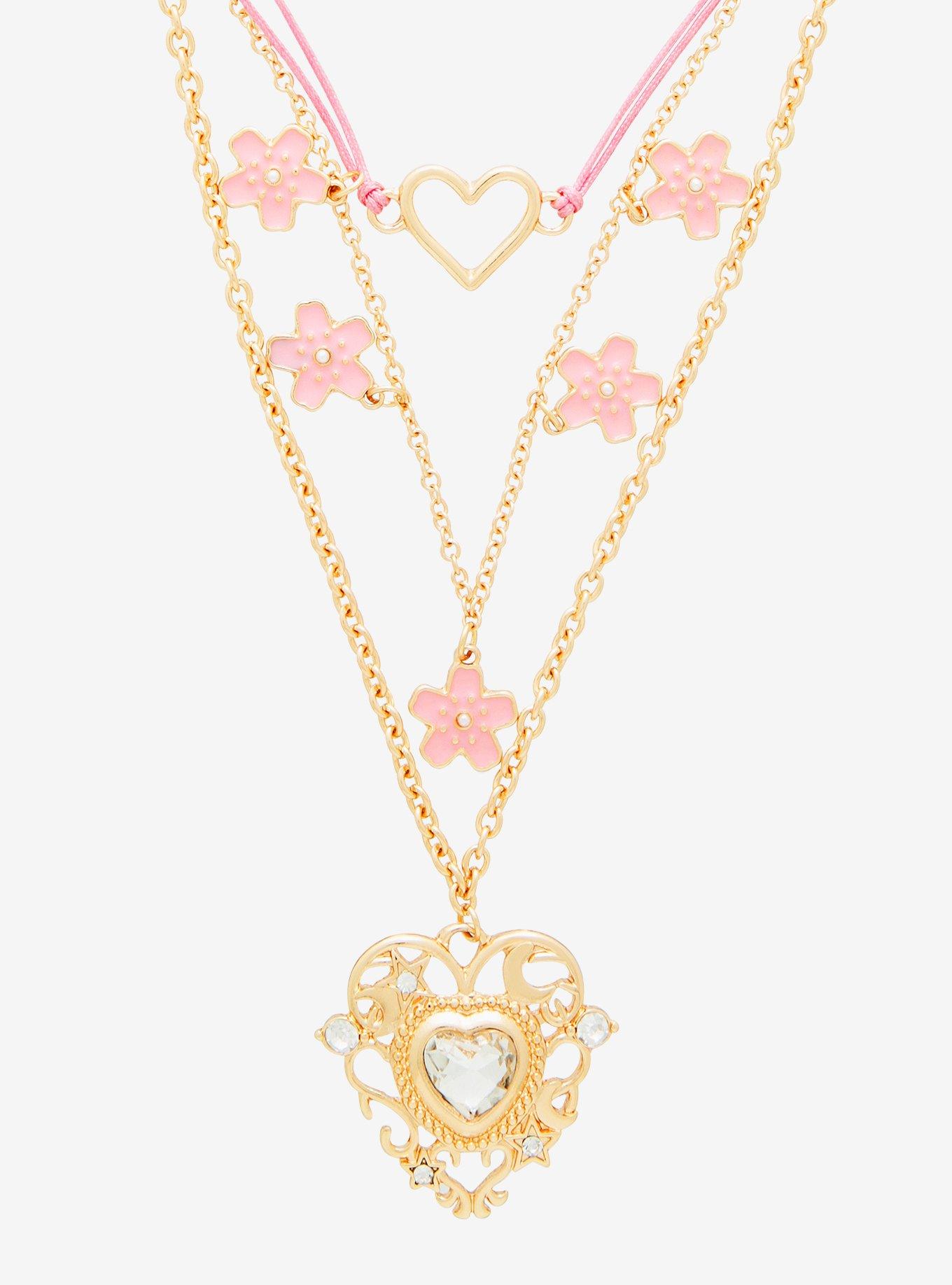 Sakura Heart Ornate Necklace Set, , hi-res